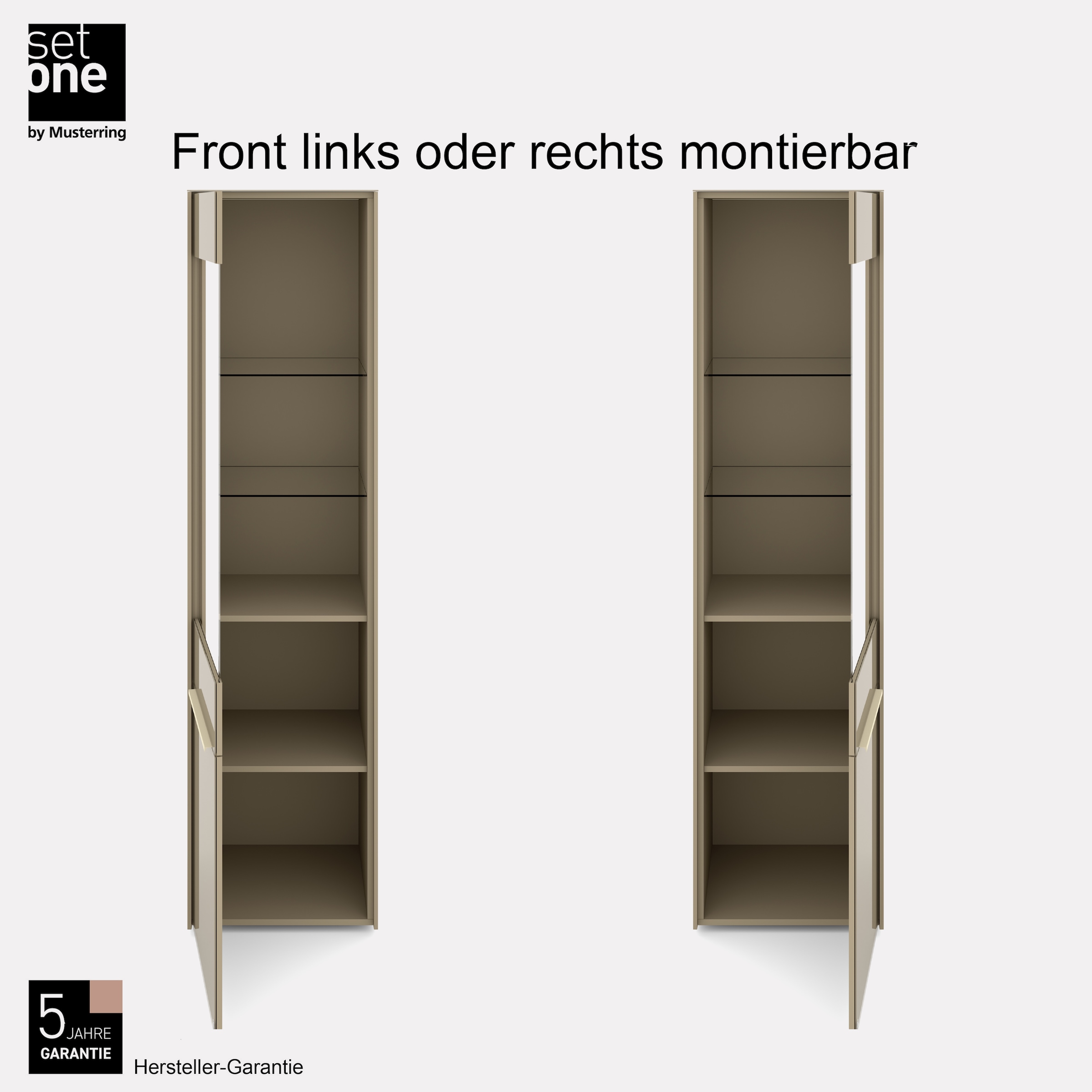 set one by Musterring Standvitrine »Reno« 1 Stk. tlg. Mit Gleitern und in verschiedenen Farben erhältlich