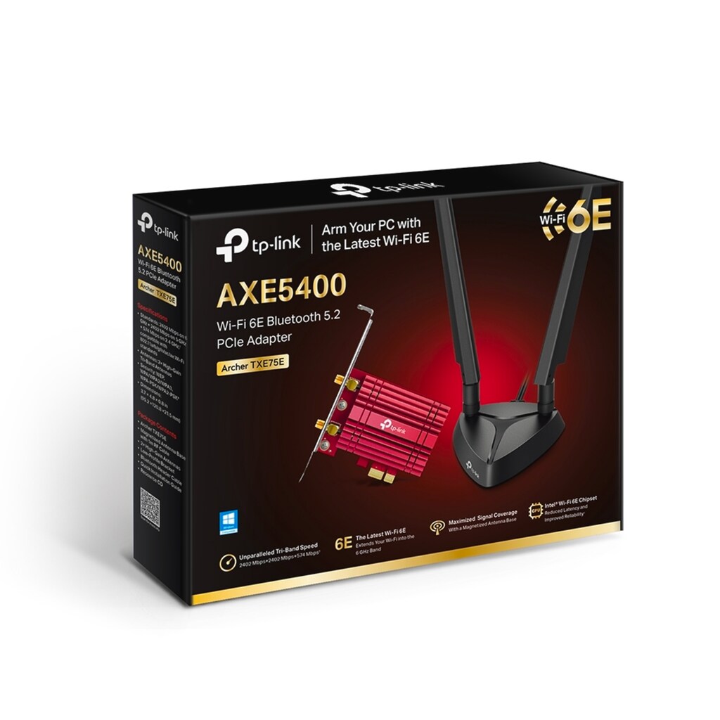 TP-Link Reichweitenverstärker »Archer TXE75E AXE5400 Wi-Fi 6E Bluetooth PCI Express«