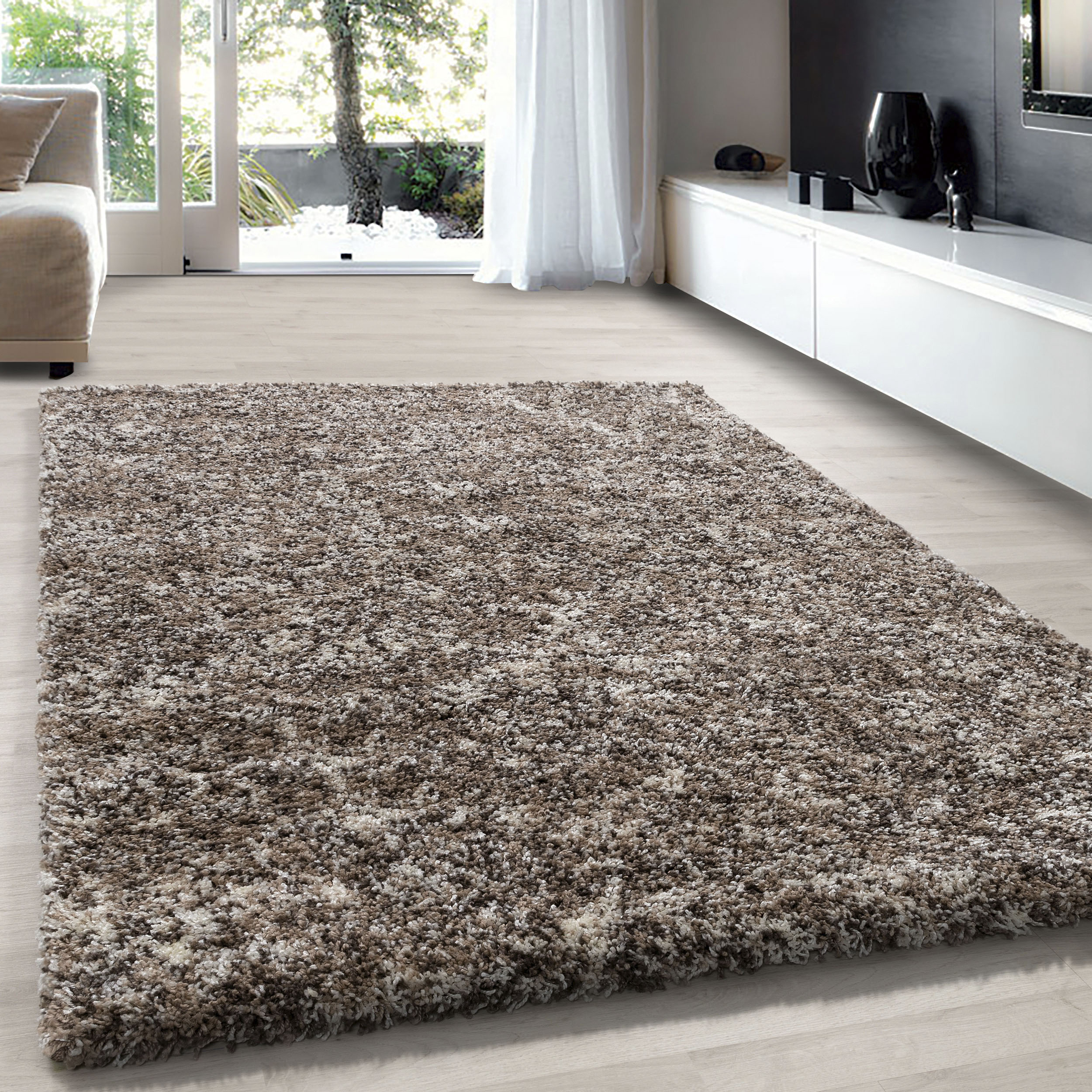 Ayyildiz Teppiche Hochflor-Teppich "Enjoy Shaggy,auch als Läufer und in Rund" rechteckig 50 mm Höhe Shaggy, Langflor, meliert, Wohnzimmer, Schlafzimmer