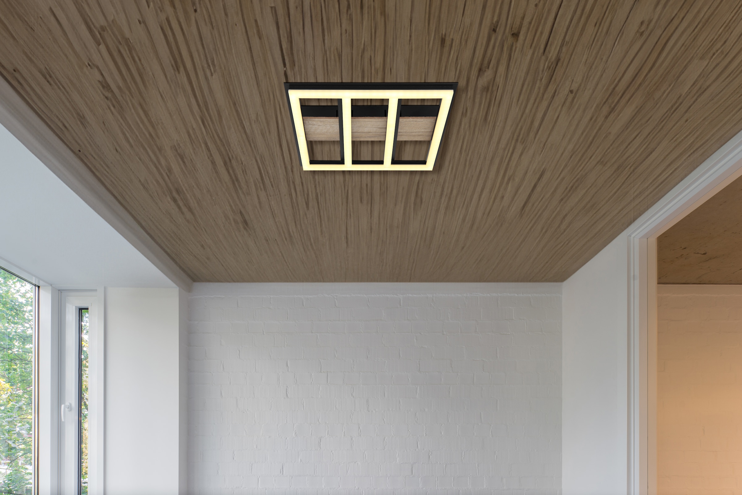 GLOBO LIGHTING Deckenleuchte »FROOMY« LED-Modul 1 Stk. Warmweiß Deckenlampe Wohnzimmer-Leuchte Schlafzimmer-Leuchte Flur Küche