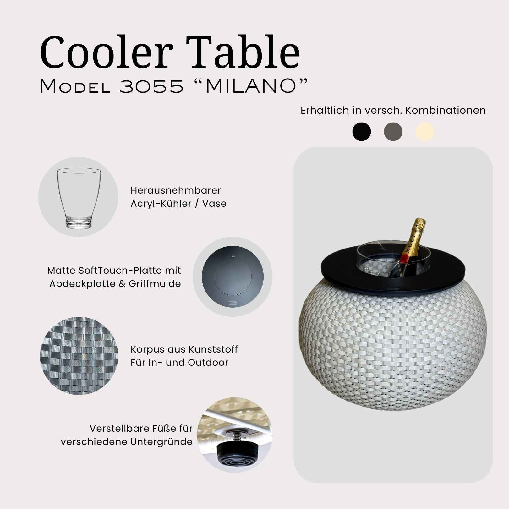 COOTAB 3055 Milano Side Table Beige 2