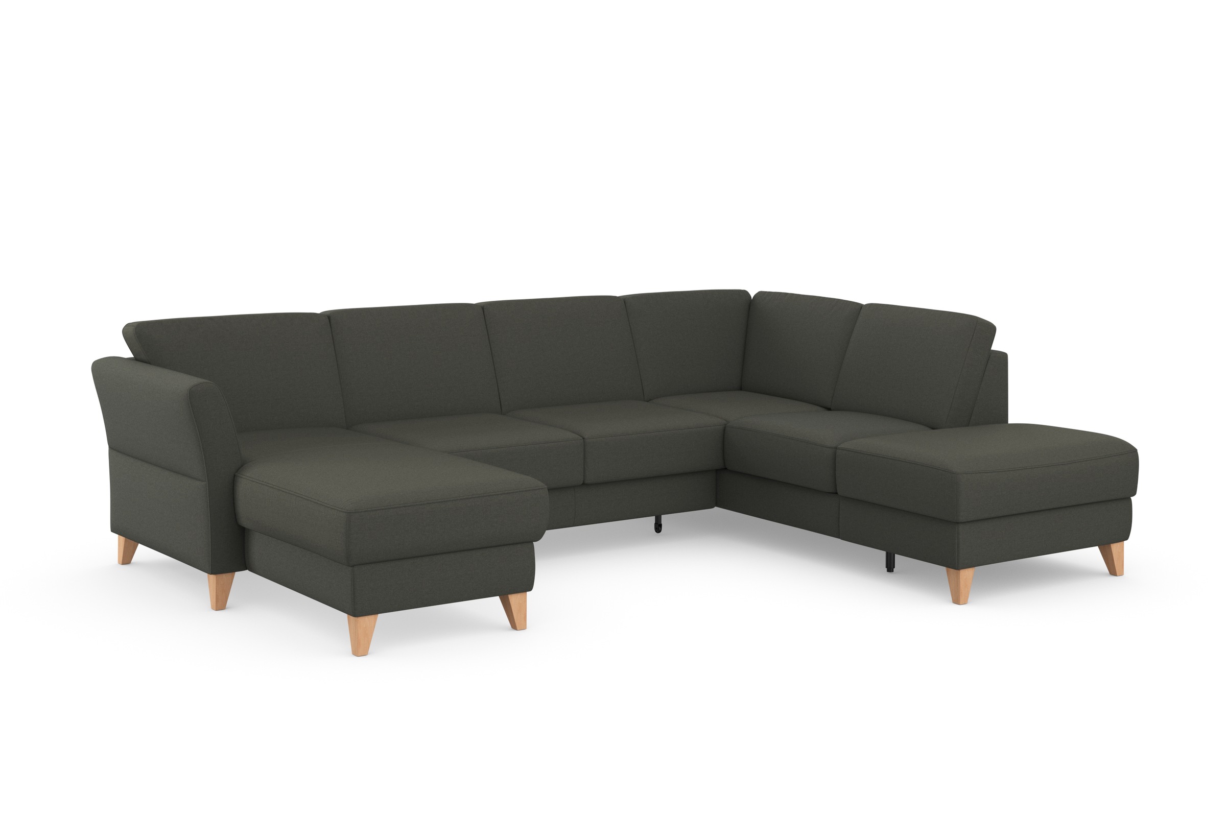 sit&more Wohnlandschaft »Visby U-Form«, wahlweise mit Bettfunktion und Stauraum, frei im Raum stellbar