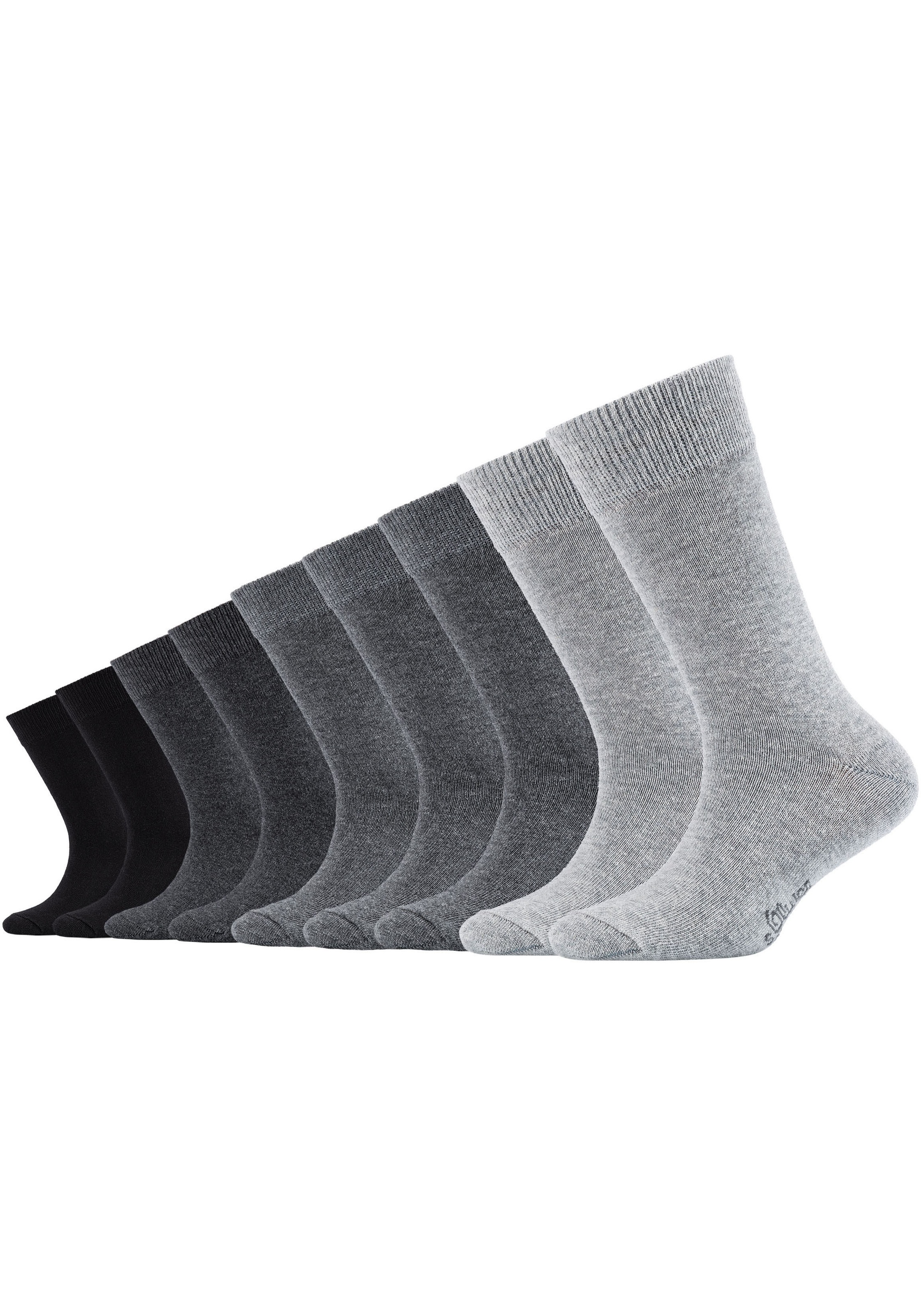 s.Oliver Socken "essentials" 9 Stk. tlg. mit weichem Bund günstig online kaufen