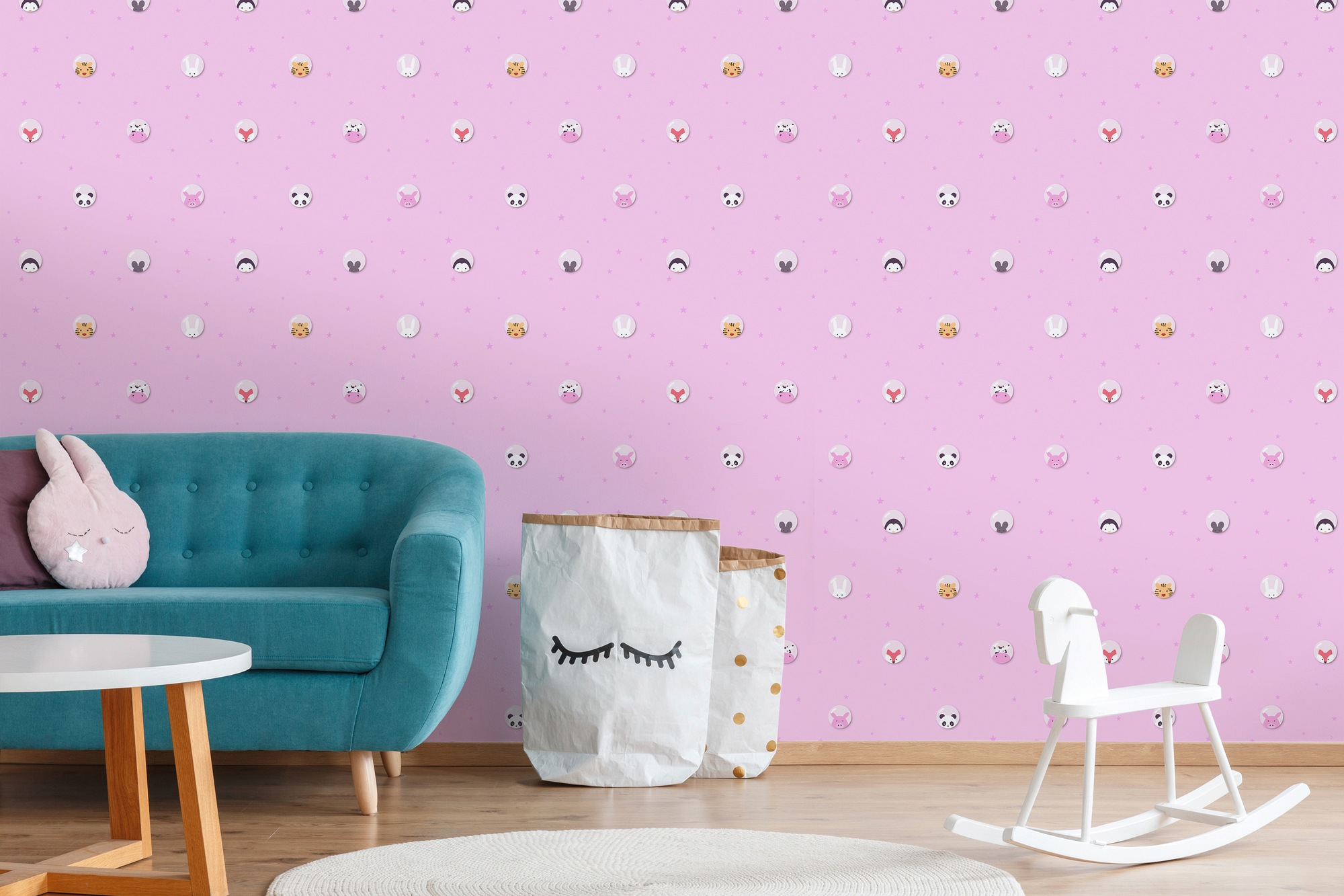 A.S. Création Vliestapete »Little Love«, Motiv-abstrakt-naturalistisch, Kindertapete Tapete Tier Tapeten Kinderzimmer Schlafzimmer Design Büro