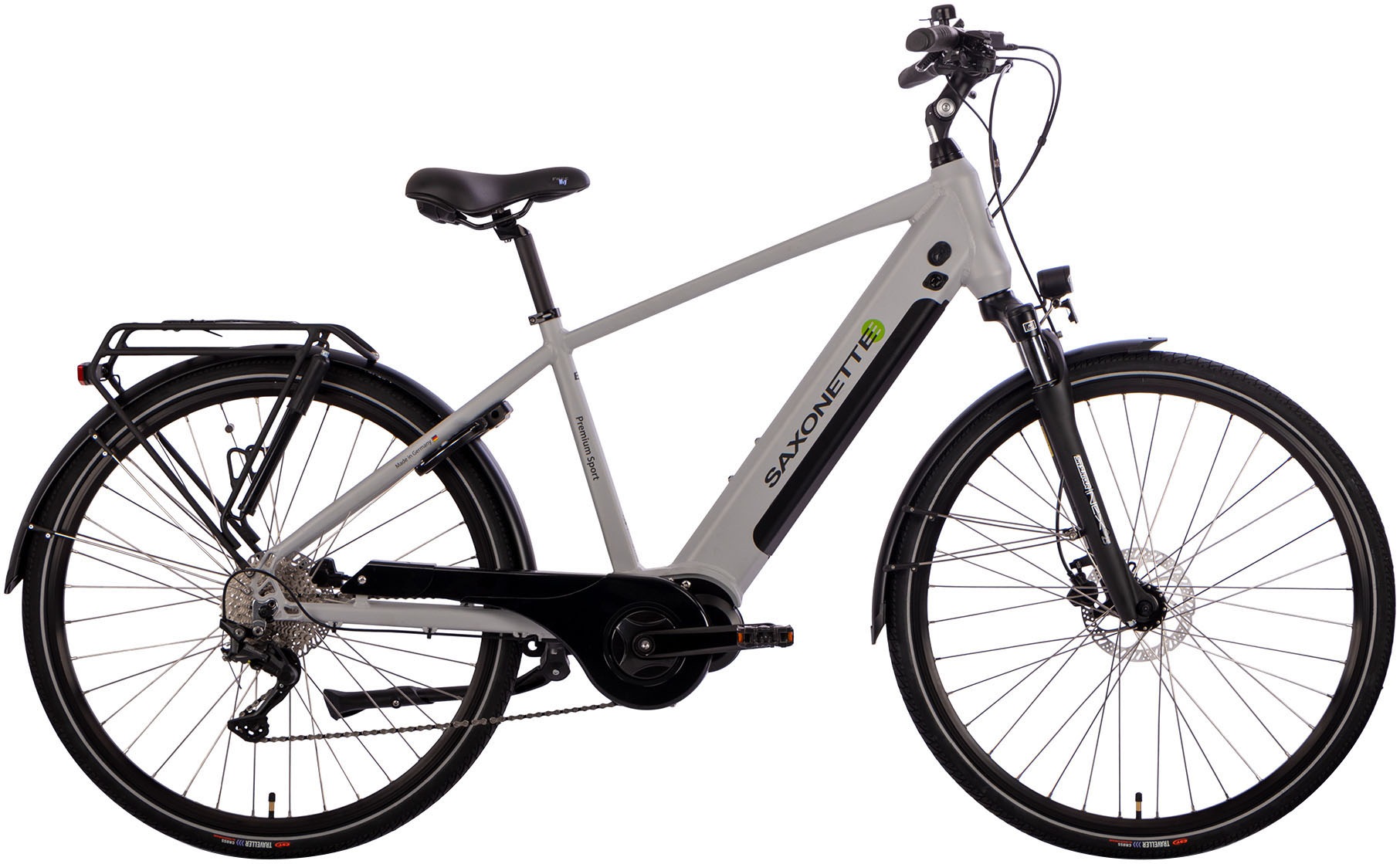 SAXONETTE E-Bike "Premium Sport (Diamant)", 10 Gang, Mittelmotor 250 W, Pedelec, Elektrofahrrad für Herren