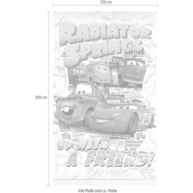 Bahnbreite | The (Breite Höhe), günstig BAUR Vliestapete, 100 Road«, Vliestapete cm Open cm »Cars x Komar 120x200 Take