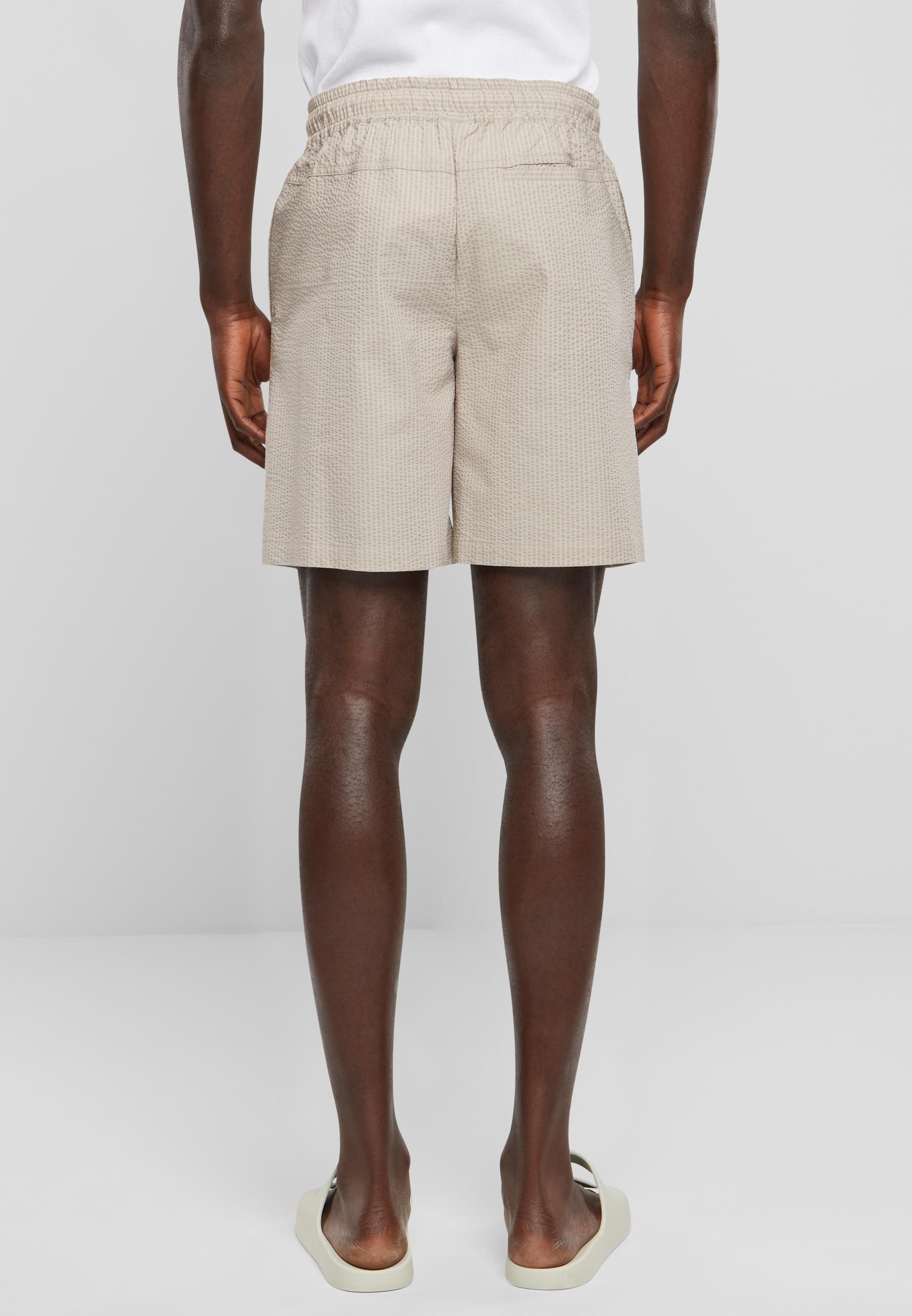 URBAN CLASSICS Shorts »Urban Classics Herren Basic Seersucker Shorts«, (1 tlg.)