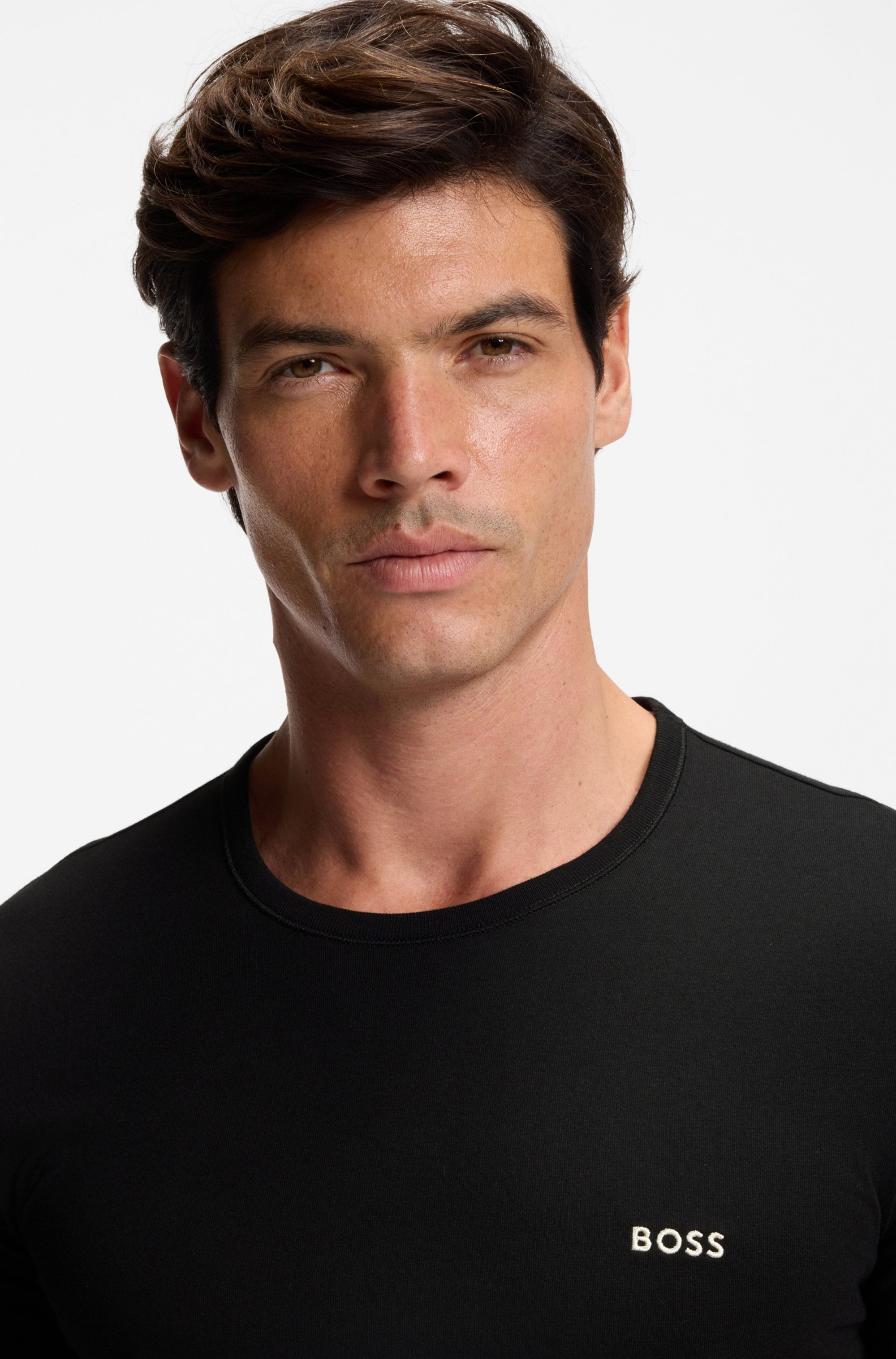 BOSS T-Shirt »TShirtRN 3P Classic« Packung, 3 tlg. mit BOSS Stickerei