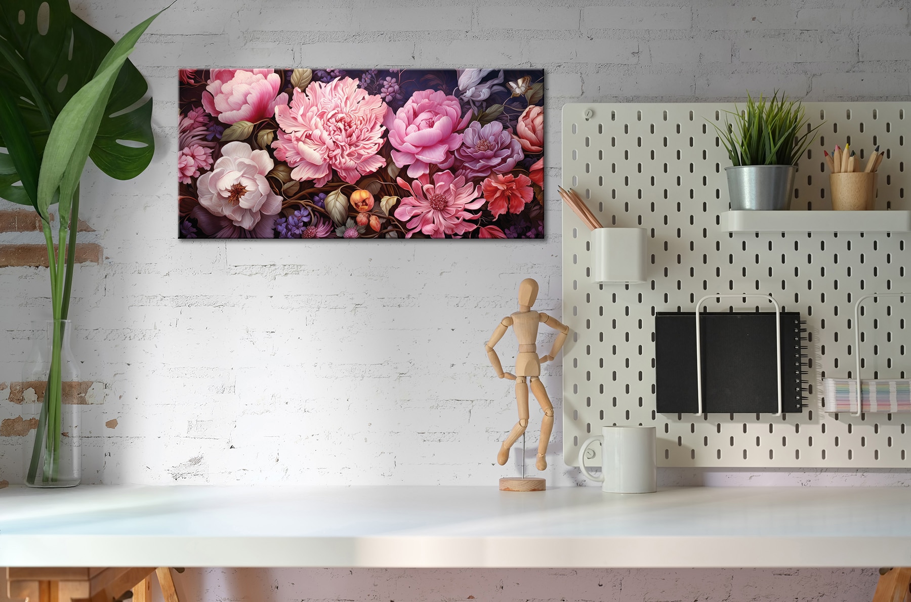 Bönninghoff Leinwandbild »Wandbild BLÜTEN 33x70 cm – Leinwandbild Keilrahmen Deko modern« Blumen | Blumenbilder | Natur | Pflanzen | Pflanzenbilder | Stillleben 1 Stk. tlg. auf Keilrahmen gespannt