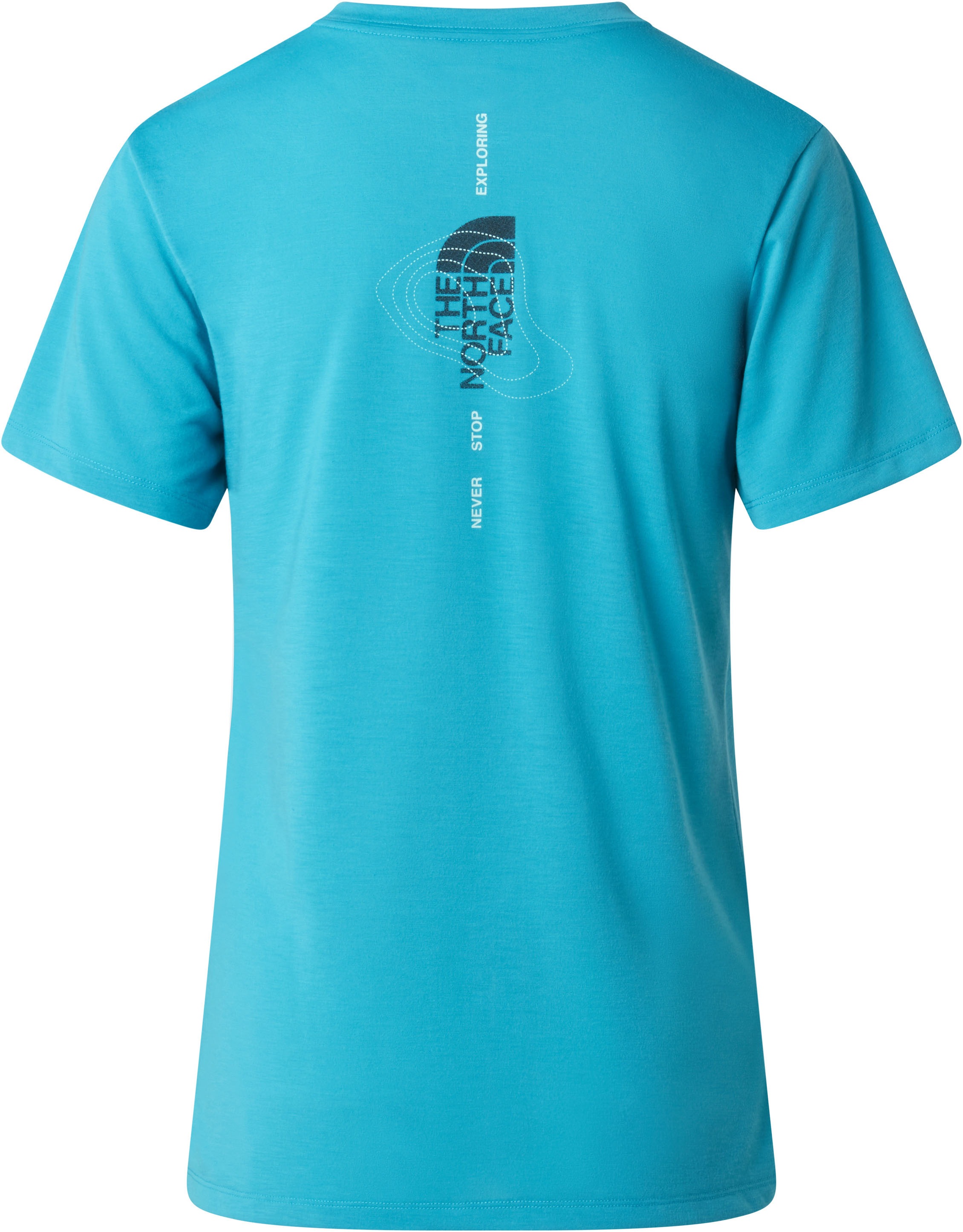 The North Face T-Shirt »W BITMAP LOGO SHORT SLEEVES TEE-GRAPHIC« sportlicher Stil, Kurzarm, für Sportmode und Outdoormode