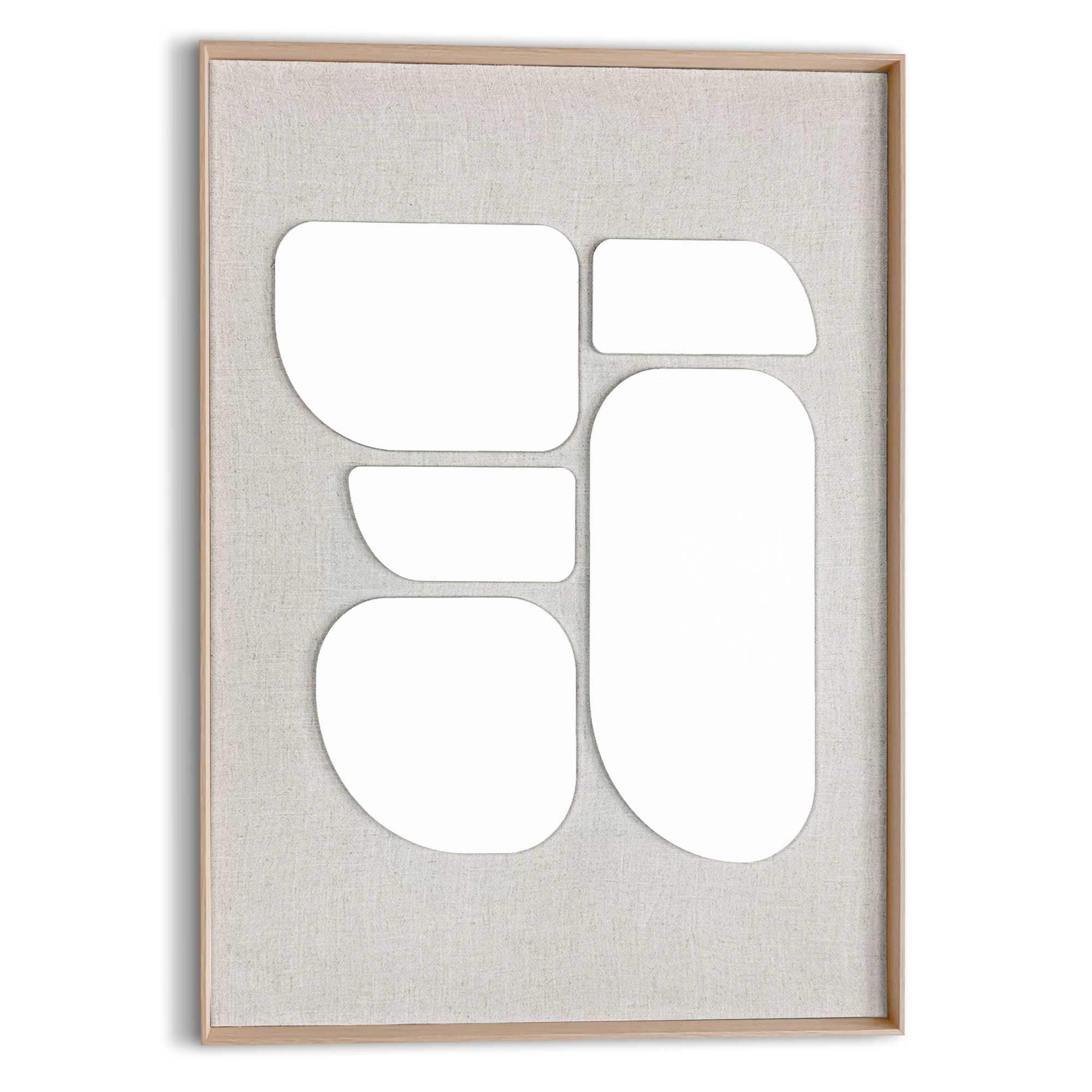 Reinders Wandbild "Organic Blocks", Wohnzimmer - Beige - MDF - Abstrakt - 5 günstig online kaufen
