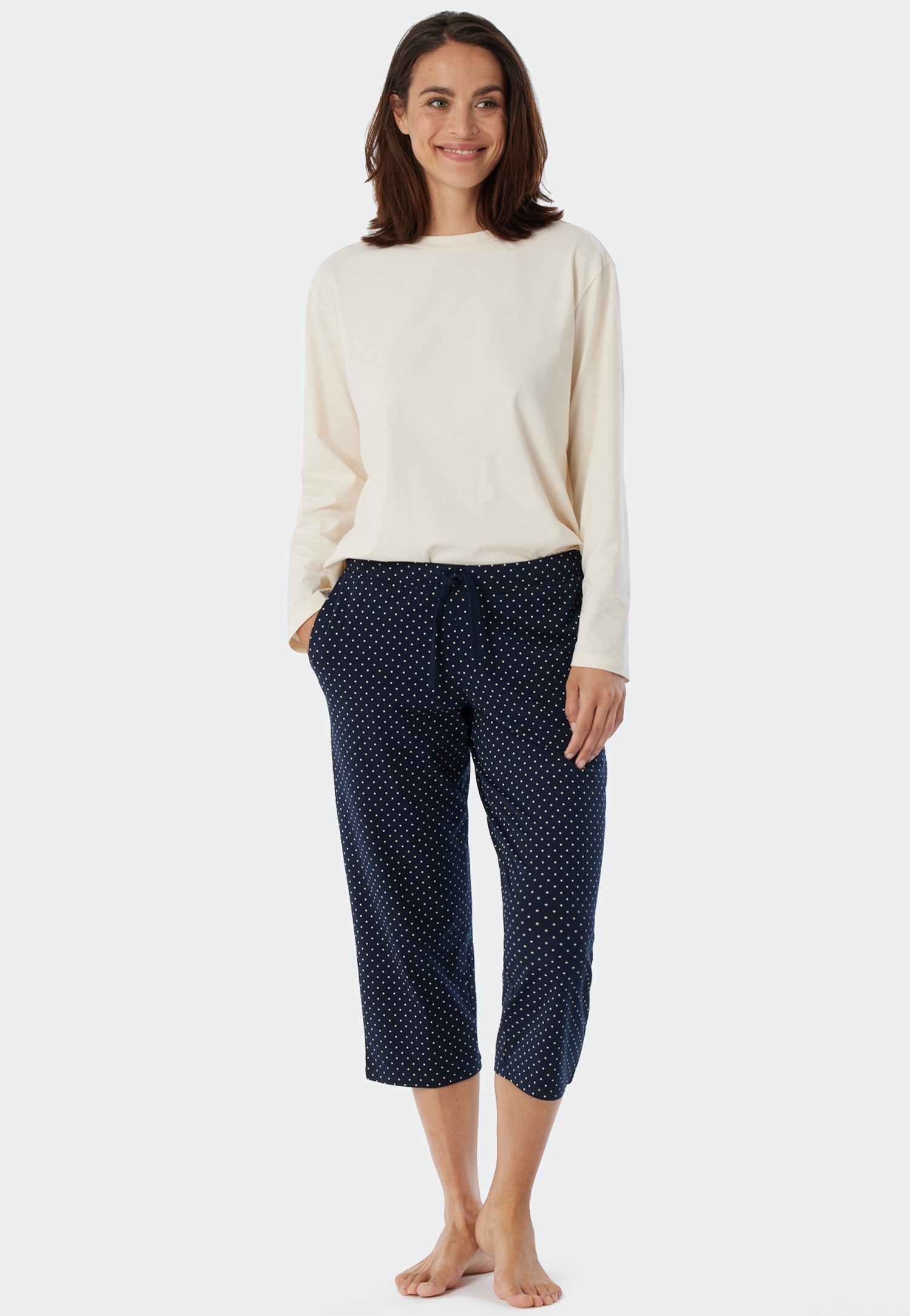 Schiesser 3/4-Hose »Mix + Relax«, seitliche Taschen, Bindeband