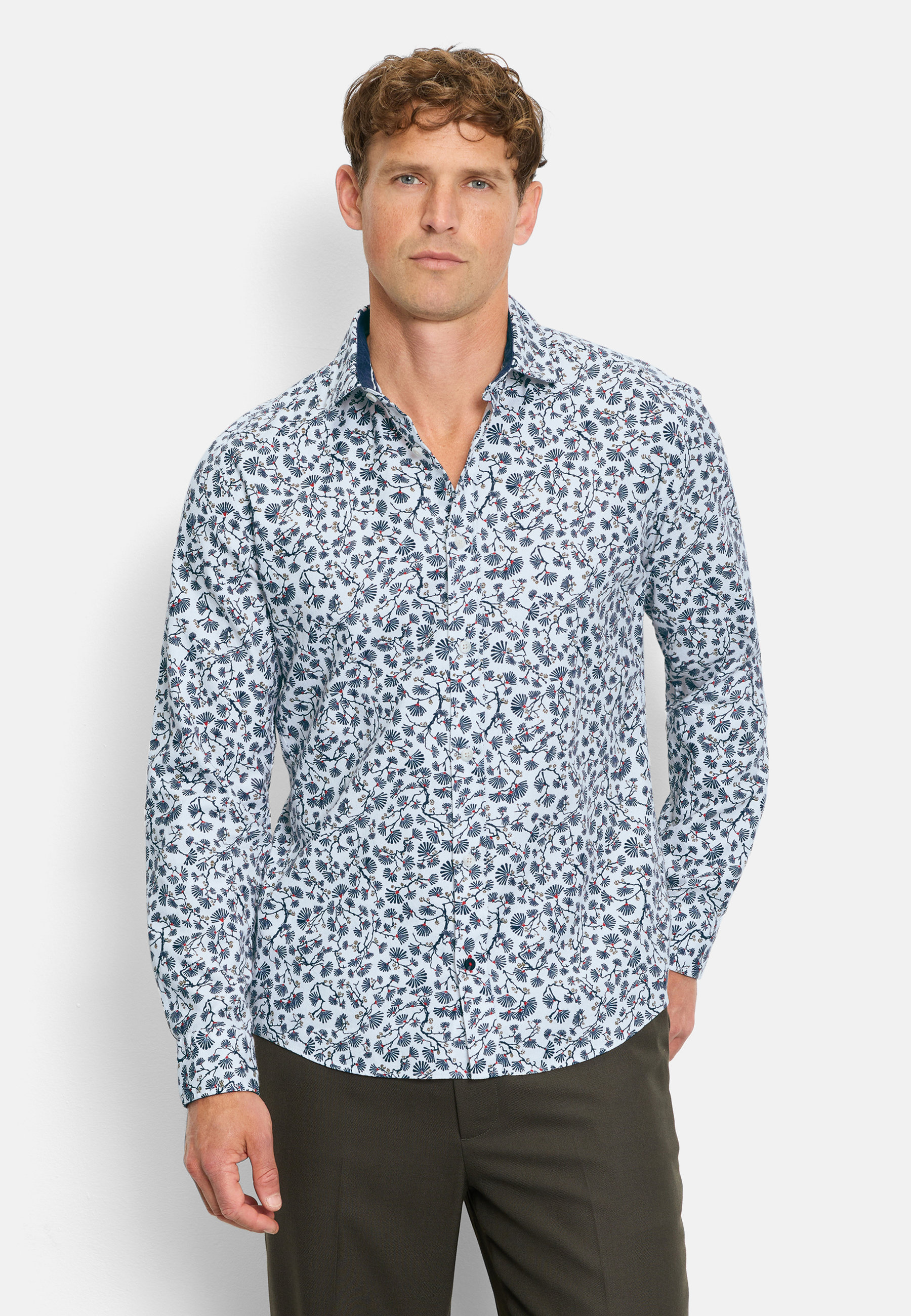 OLYMP Langarmhemd "OLYMP Casual, Regular Fit, Kent"