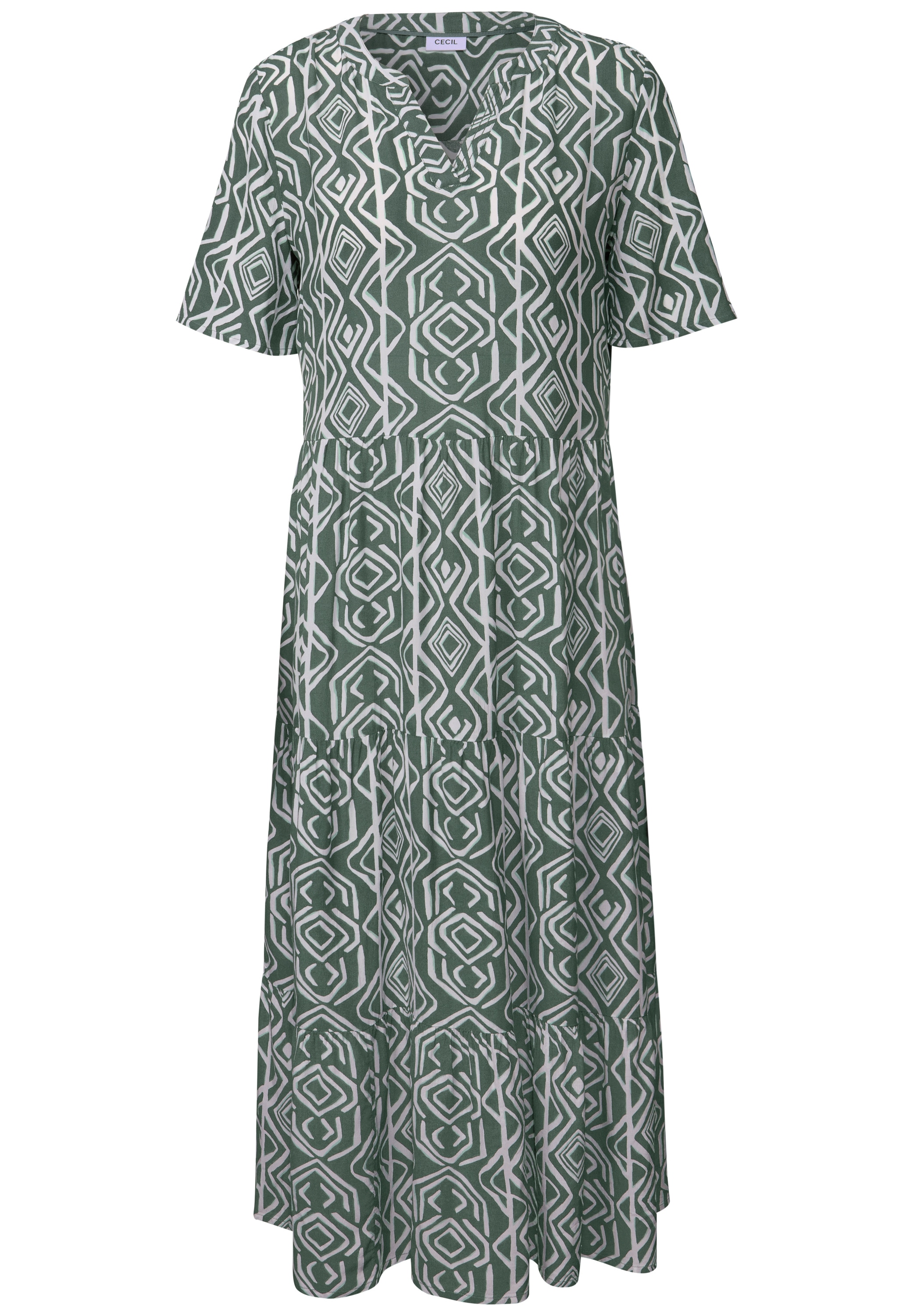 Cecil Midikleid, mit allover Print