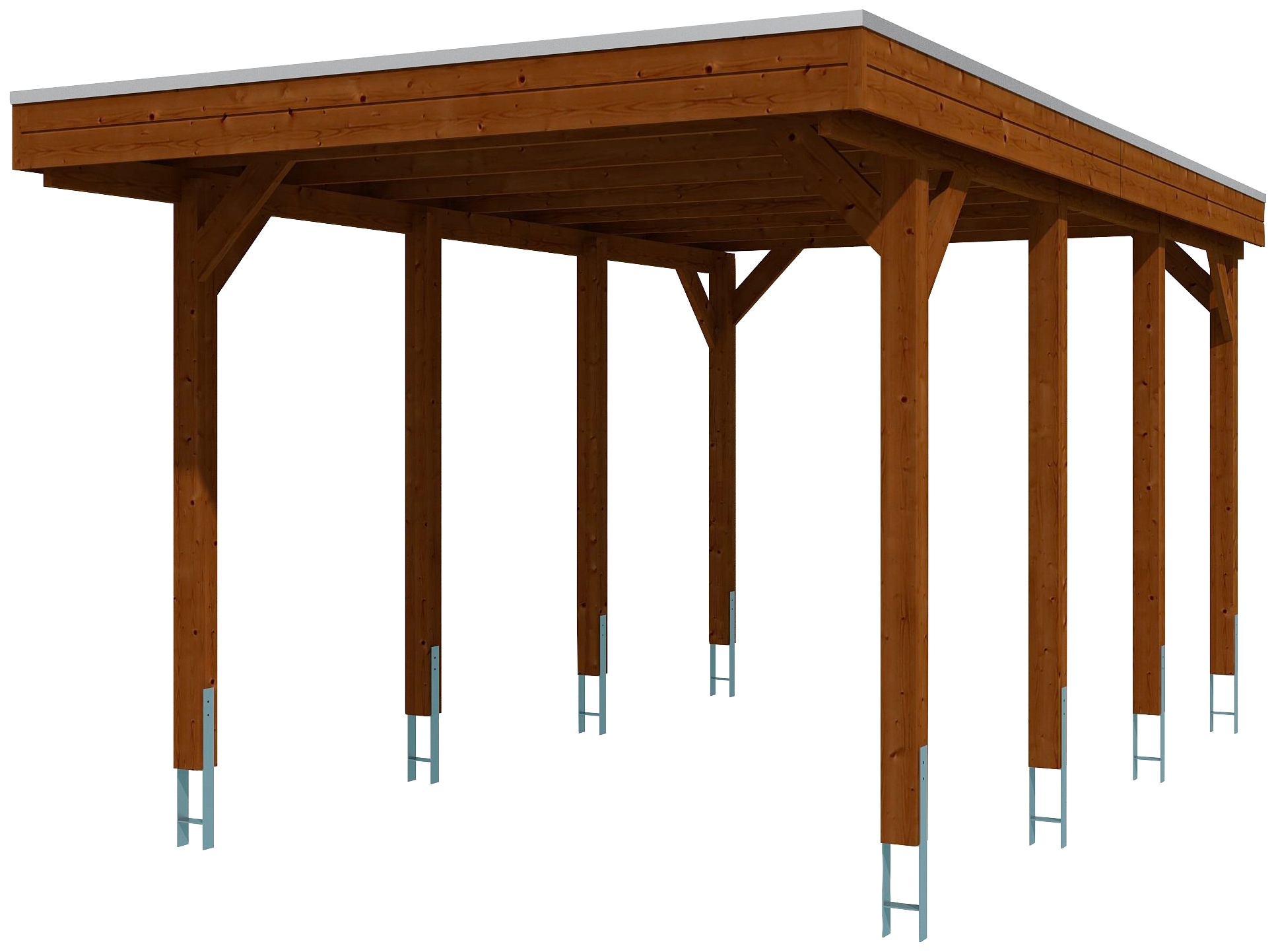 Skanholz Einzelcarport »Friesland« Massivholz 270 cm braun