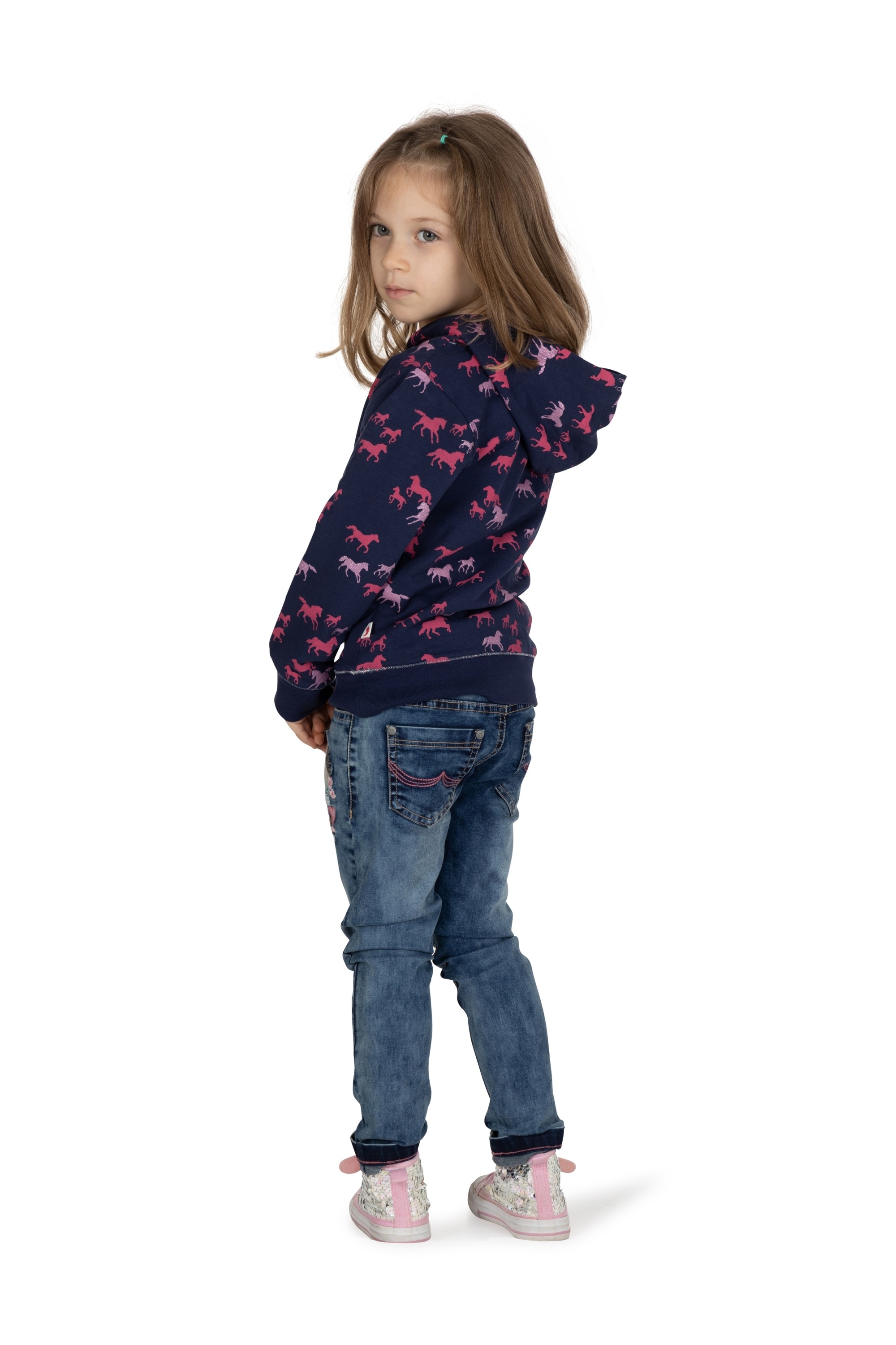 SALT AND PEPPER Kapuzensweatshirt »AOP glitter Horse«, mit kuscheliger Innenseite