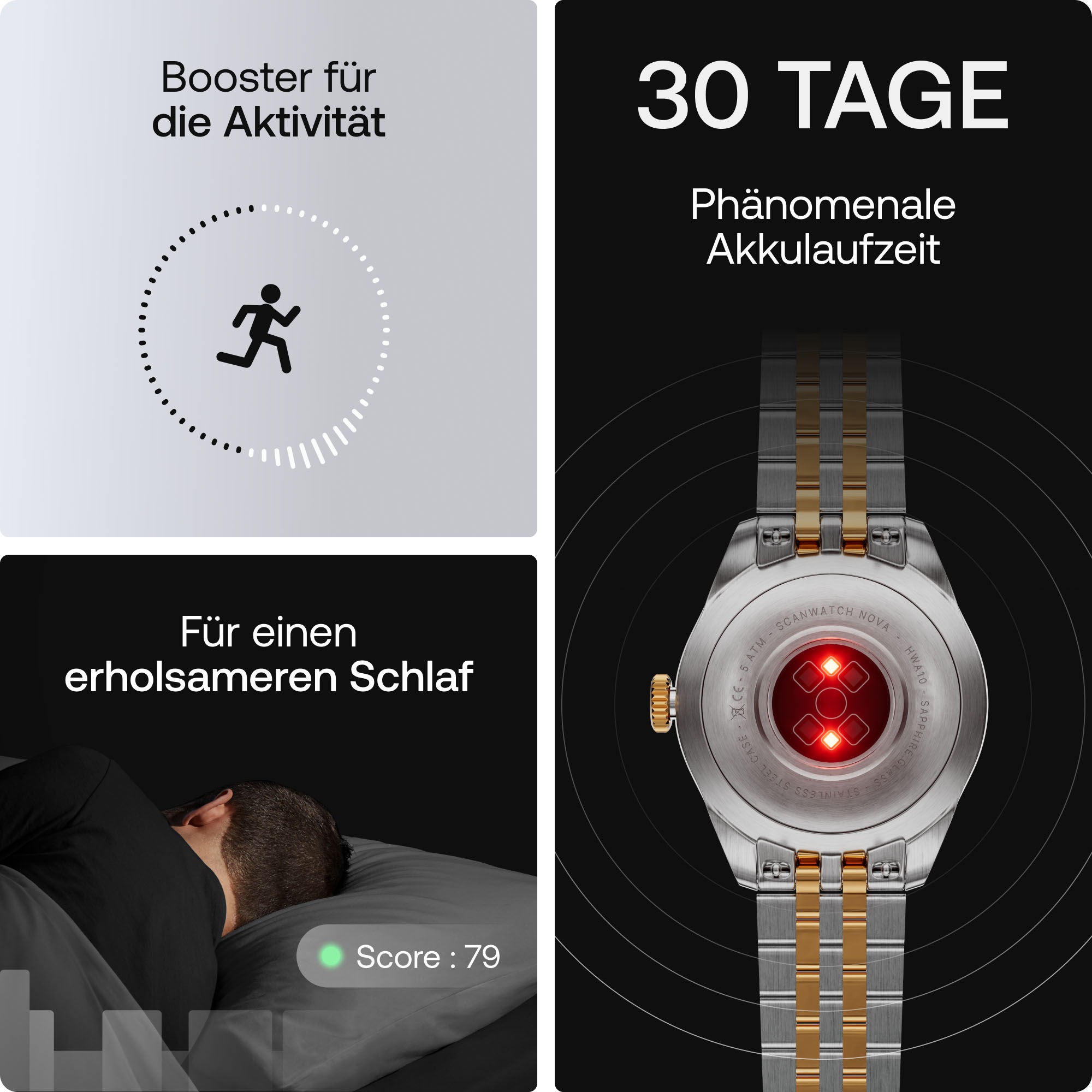 Withings Smartwatch »ScanWatch Nova Brilliant Edition 39mm«, (1.6 cm / 0.63 Zoll),)