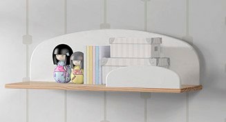 Thumbnail - Vipack Kinderregal "Kiddy", (Made in Europe), Wandregal aus Kiefer, MDF Komponenten, wahlweise 45cm oder 65cm breit