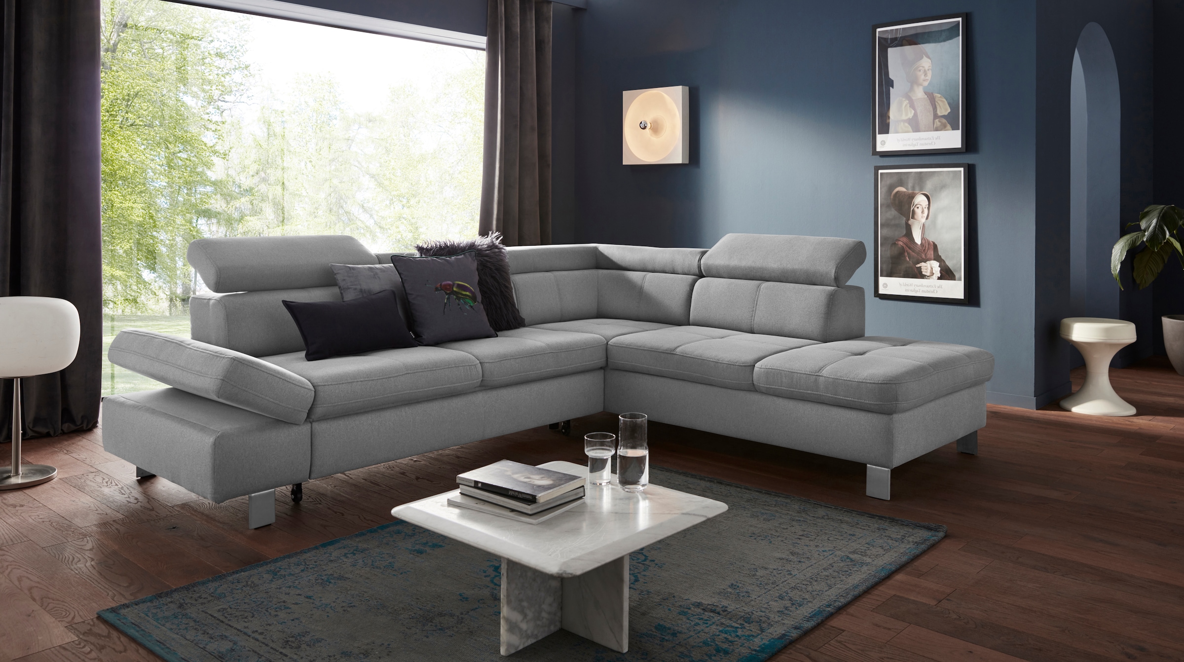 exxpo - sofa fashion Ecksofa "Fiji, L-Form" mit Kopf- bzw. Rückenverstellun günstig online kaufen