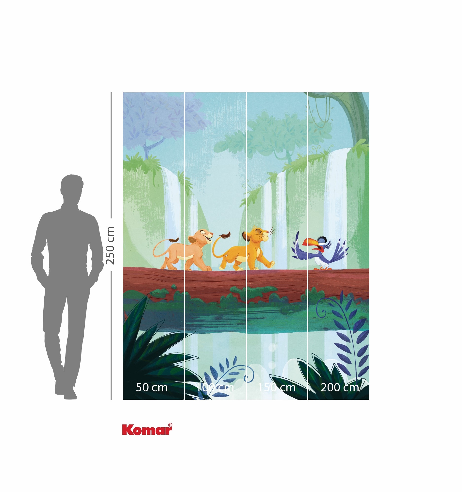 Komar Kindertapete »Disney The Lion King Classic Waterfall«, bedruckt