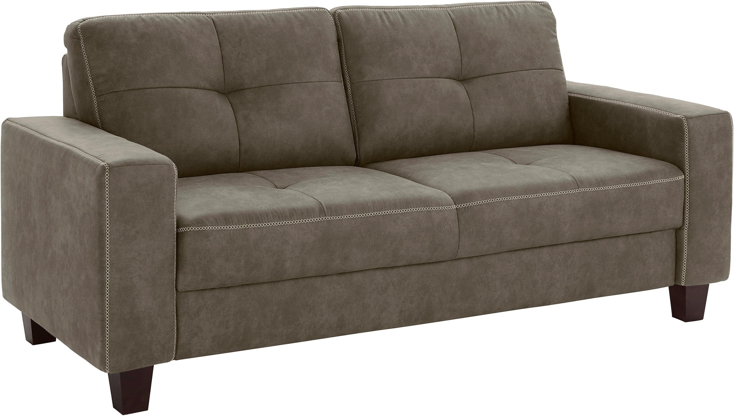 Home affaire 3-Sitzer "Varese" mit Kreuznaht und Federkern günstig online kaufen