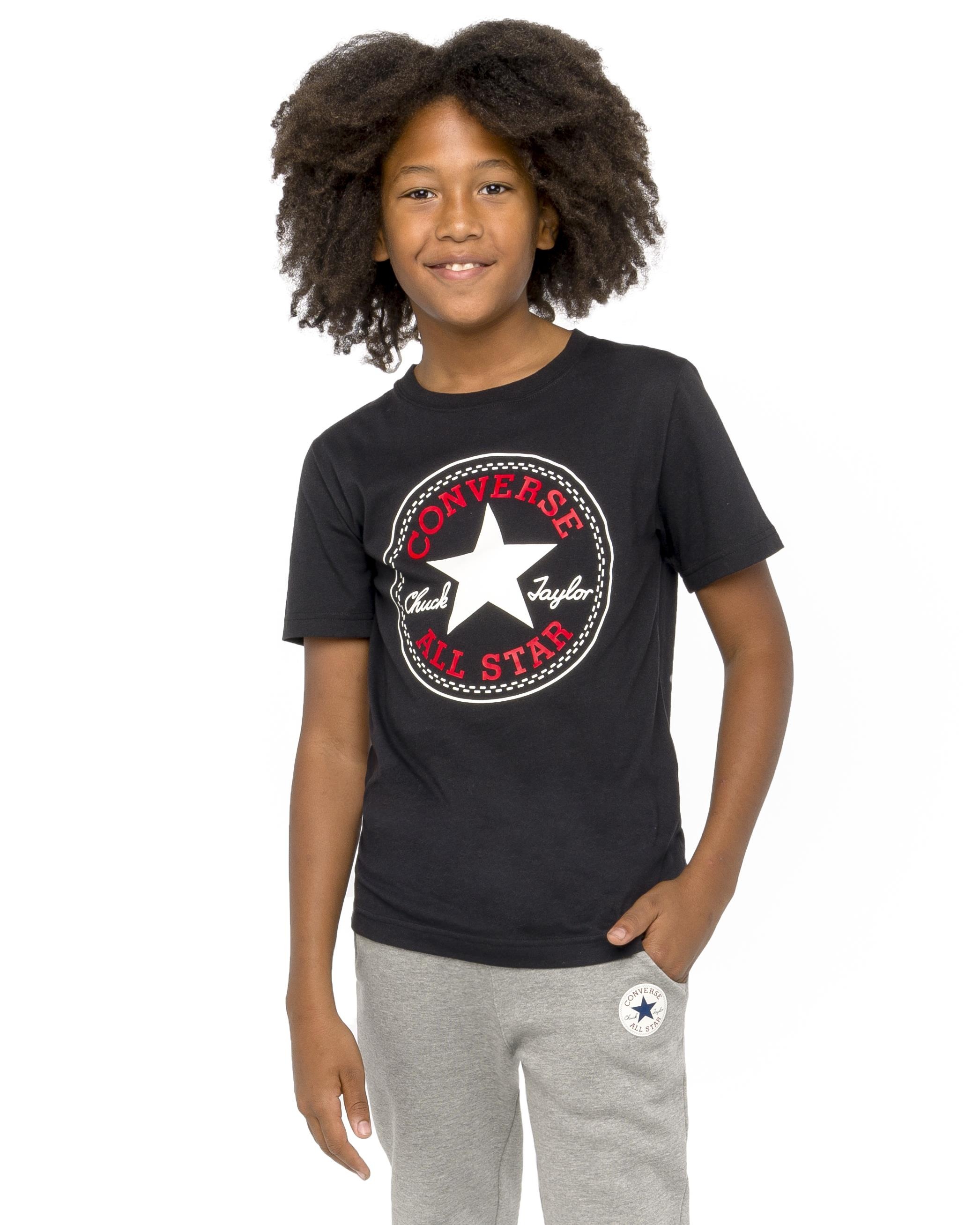 Converse T-Shirt »CNVBN CHUCK PATCH TEE« für Kinder, mit kurzen Ärmeln, aus Baumwolle, in normaler Passform
