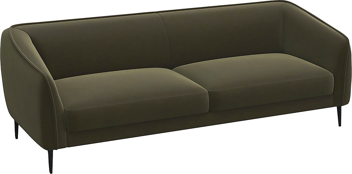 FLEXLUX 3-Sitzer »Belle Designsofa, Couch, bequem durch Kaltschaum im Sitz«, Skandinavisches Design, In hochwertiger Verarbeitung