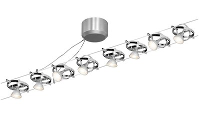 Paulmann LED Deckenleuchte »Seilsystem Cardan Chrom matt mit 8 Spots max. 10W GU5,3«,... kaufen