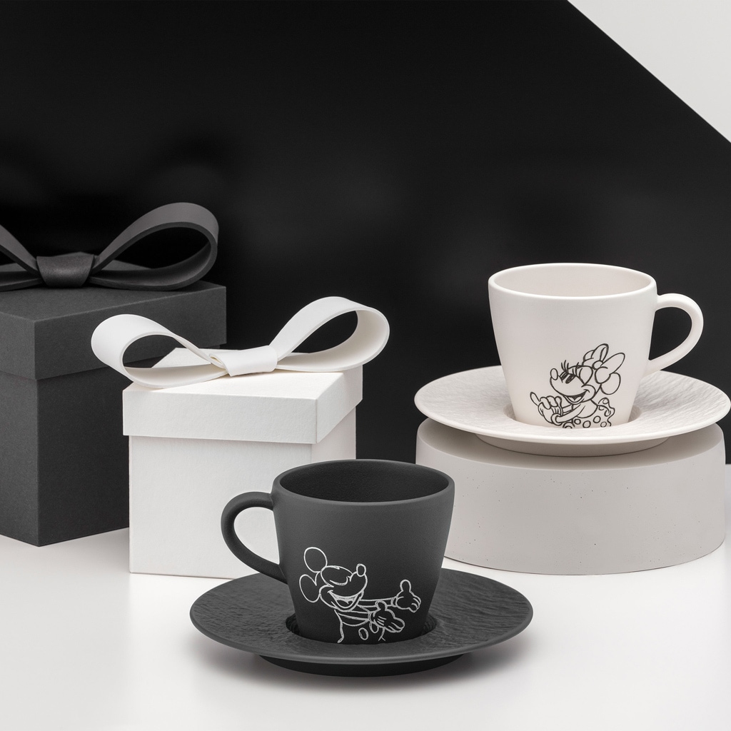 Villeroy & Boch Tasse »Kaffeetassen Manufacture Rock blanc - Mickey Mouse 160 ml 6er Set weiß« Spülmaschinenfest, Mikrowellensicher