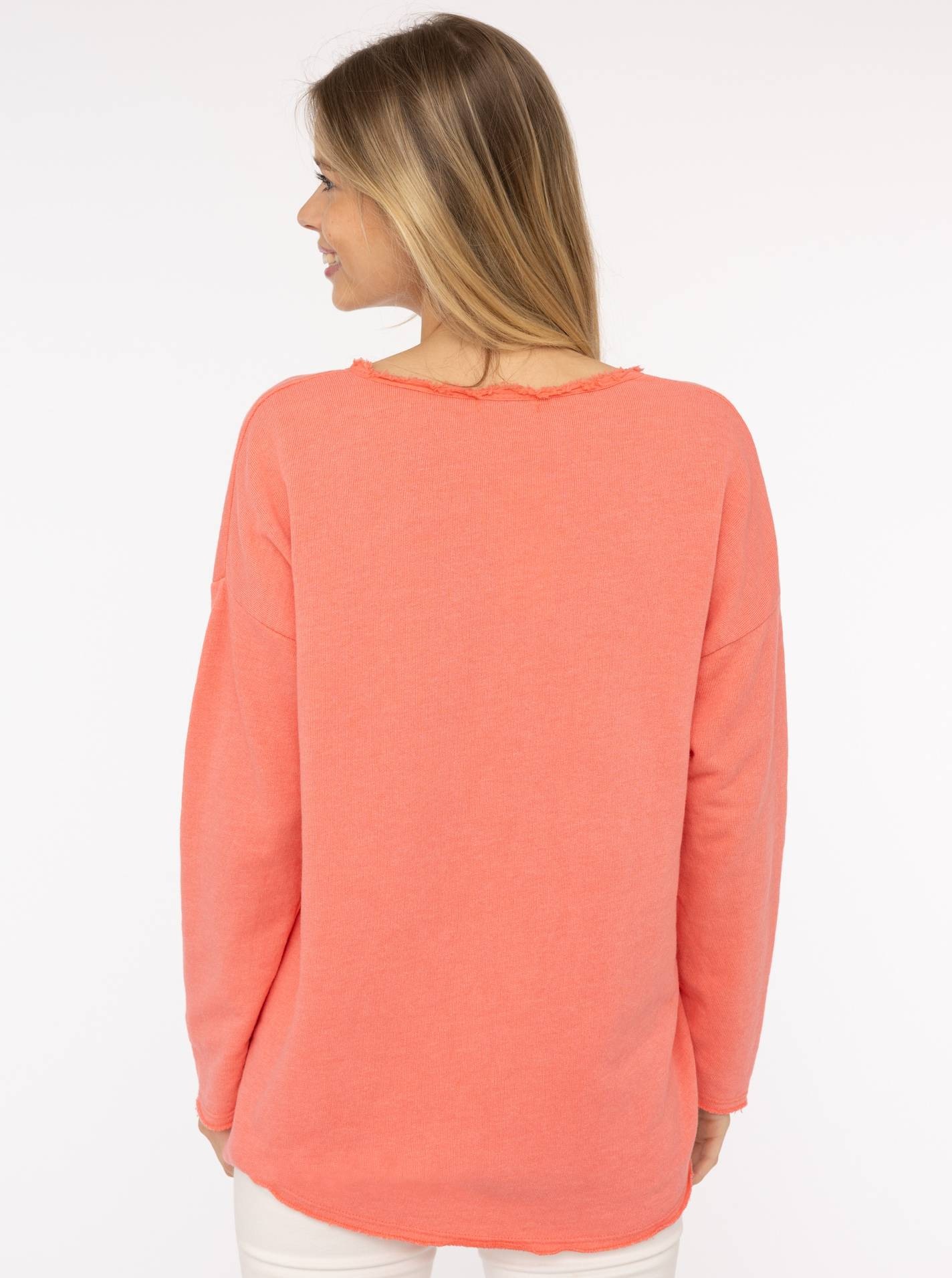 Zwillingsherz Sweatshirt ""Positive Mind"", Mit V-Ausschnitt im Used Look u günstig online kaufen