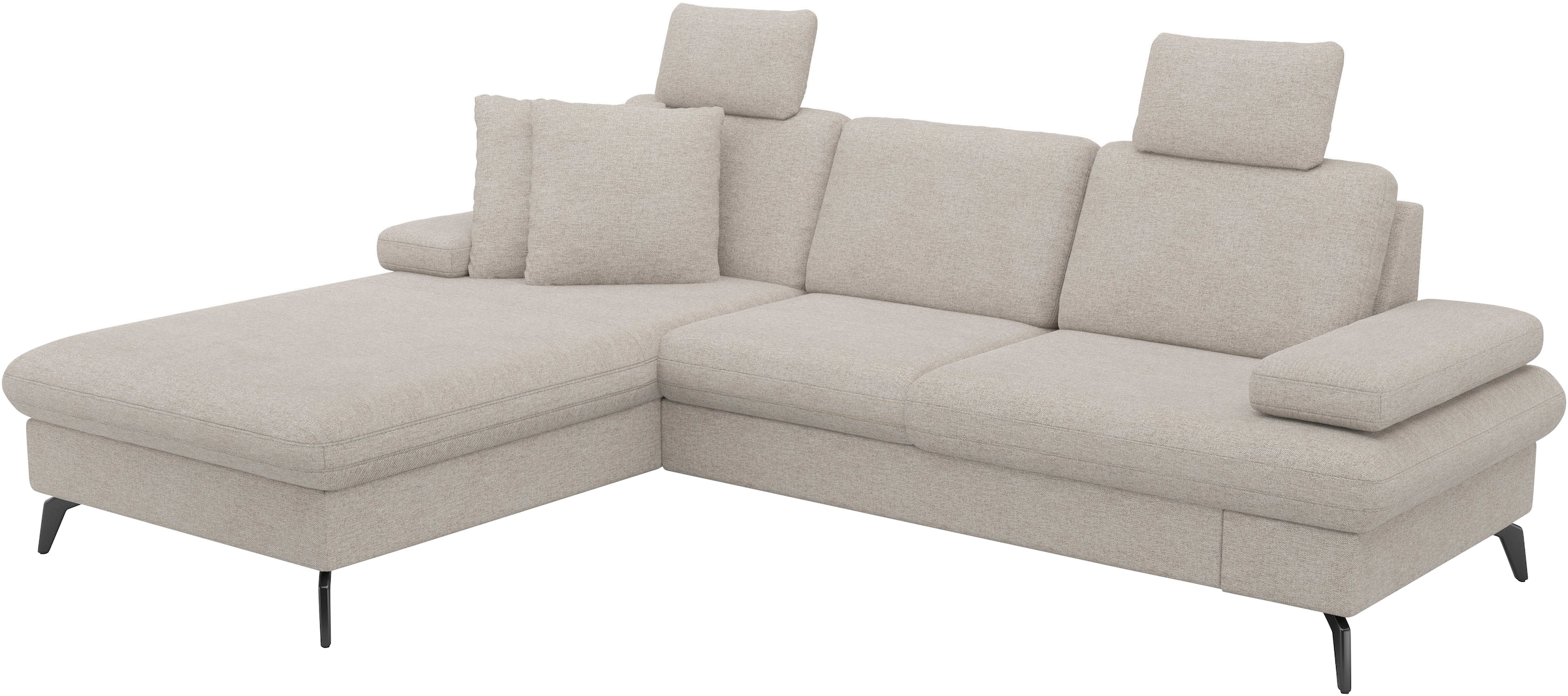 sit&more Ecksofa »Morris Jubi, L-Form«, inkl. Armteilfunktion und 1 Zierkissen, wahlweise mit Bettfunktion