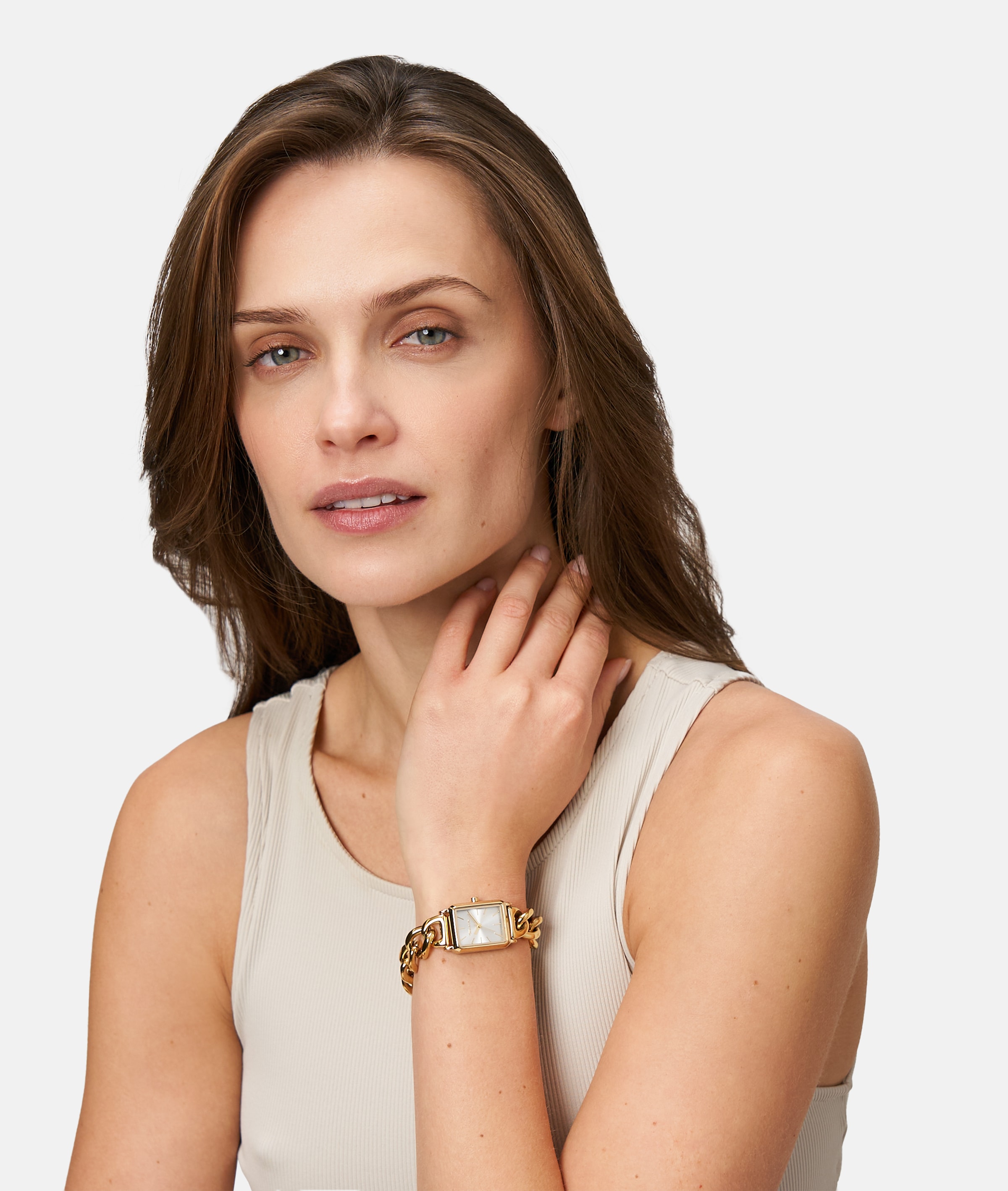 Tamaris Quarzuhr »Chain Watch« Armbanduhr, Damenuhr, Edelstahlarmband, analog