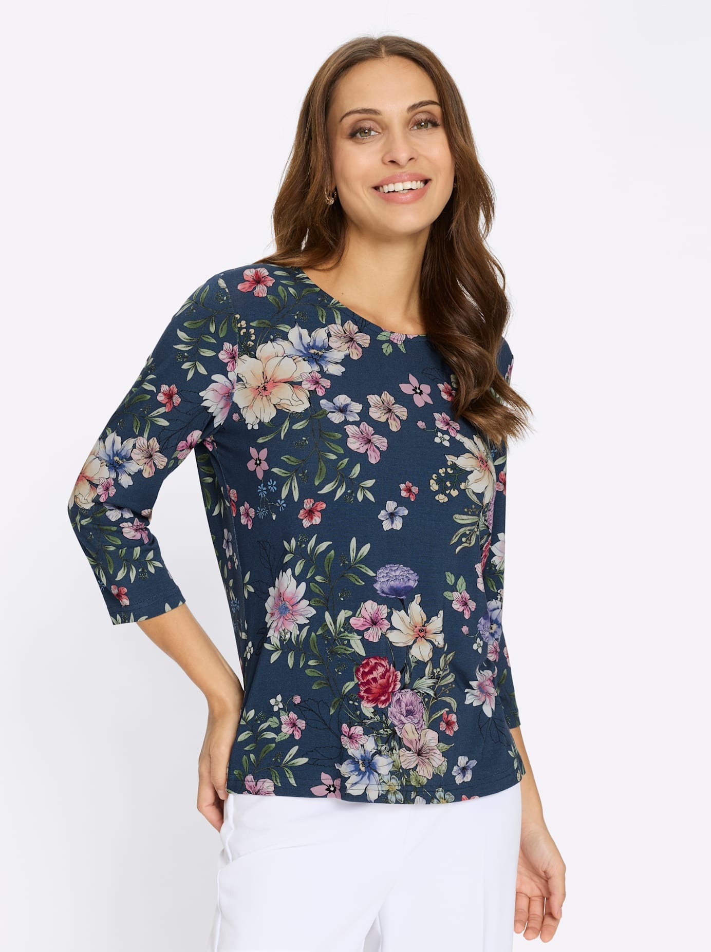 Lady 3/4-Arm-Shirt "Rundhals-Shirt" 1 tlg. günstig online kaufen