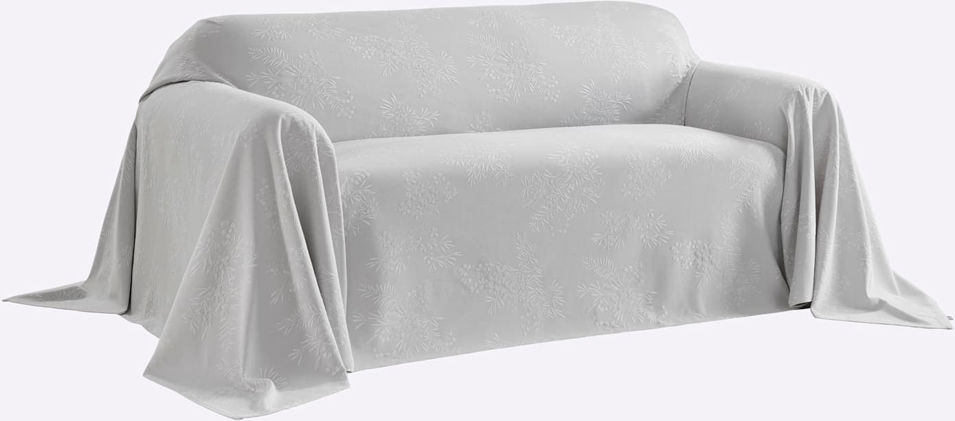 Bettüberwurf, B:250cm L:370cmgrau, PEREIRA DA CHUNA, 100% Baumwolle, Tagesdecken