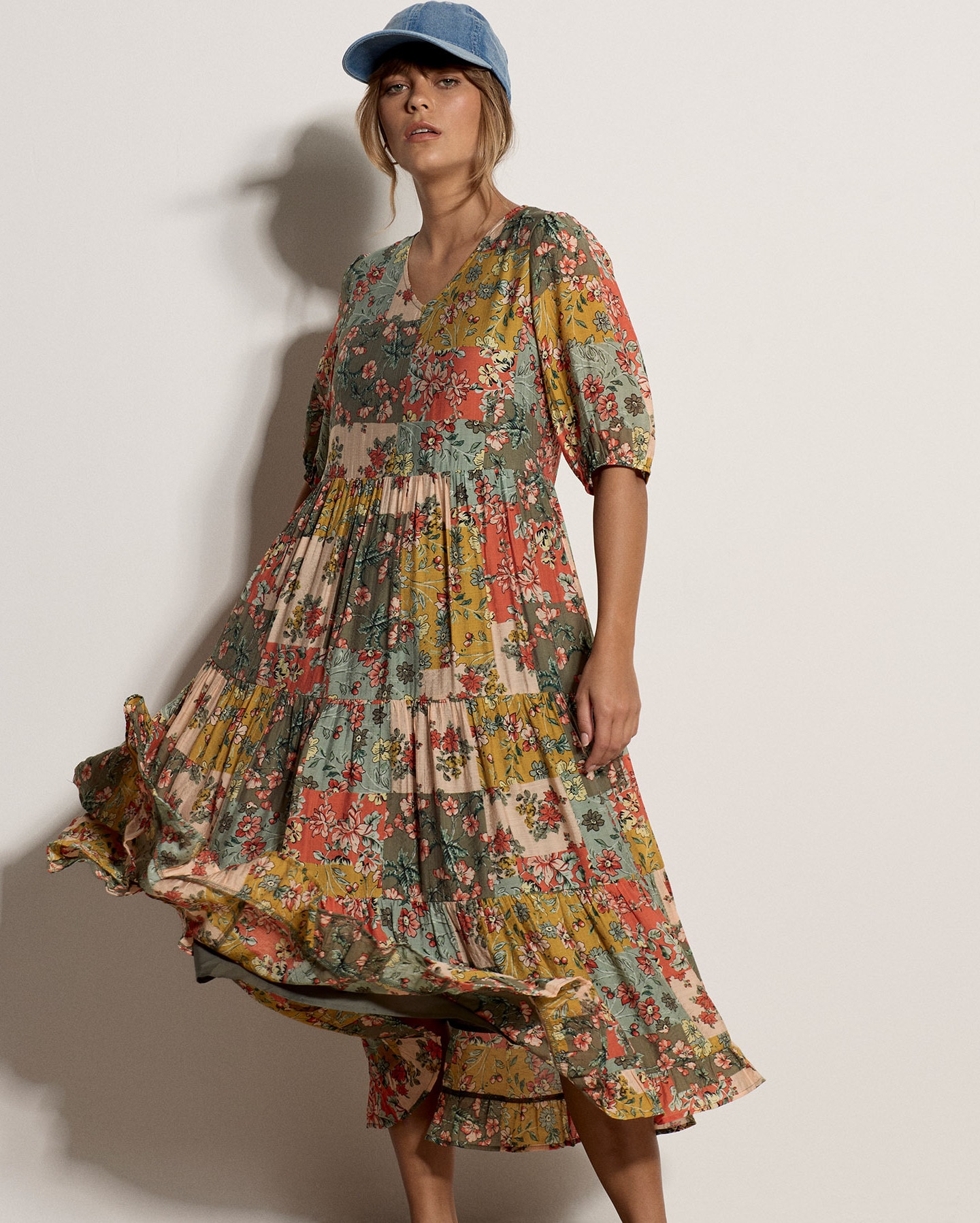 Apricot 2-in-1-Kleid »Midikleid« mit Stufenrock