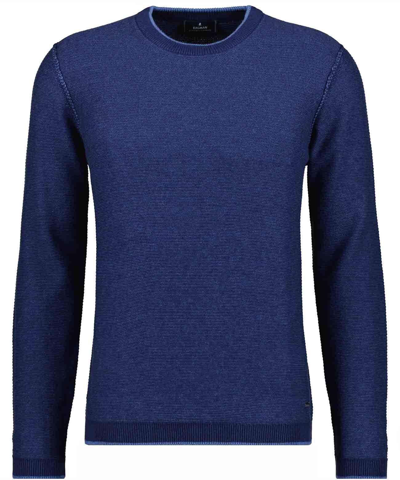 RAGMAN Crew Neck Sweater Men Blue Size 50
