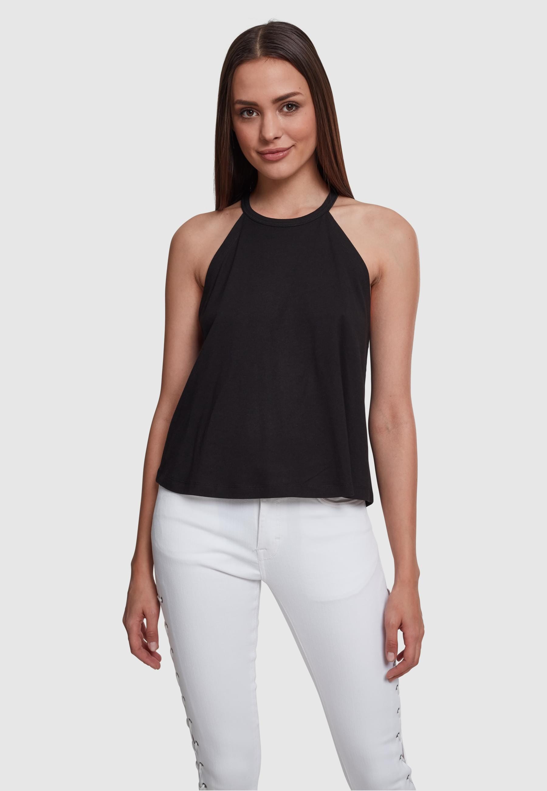 URBAN CLASSICS Muskelshirt »Urban Classics Damen Ladies Neckholder Tanktop«, (1 tlg.)