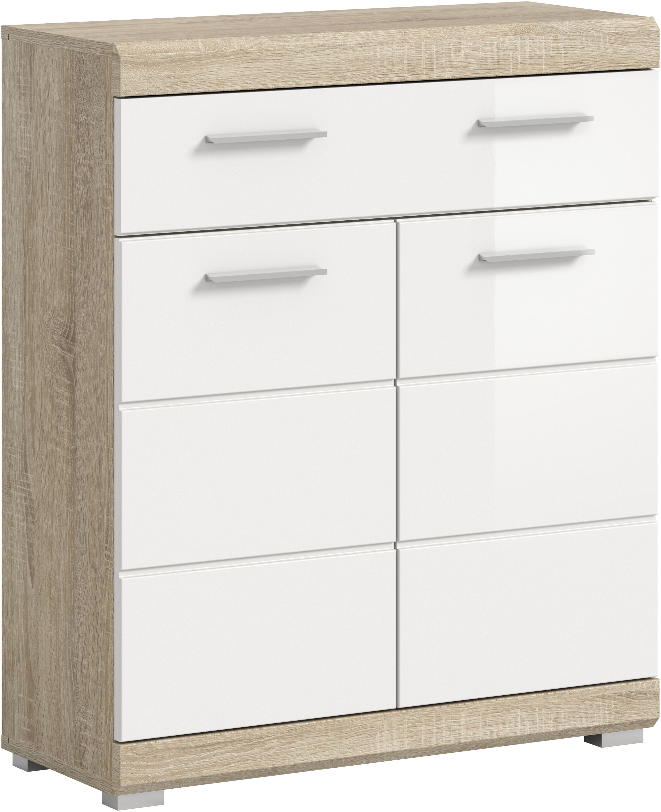 welltime Unterschrank "SIENA, Breite 74cm, 2 Tür, 1 Schubkasten, 2 Fächer, MDF-Front" TOPSELLER, in verschiedenen Farben erhältlich, Badmöbel, Badschrank, Kommode, Bad