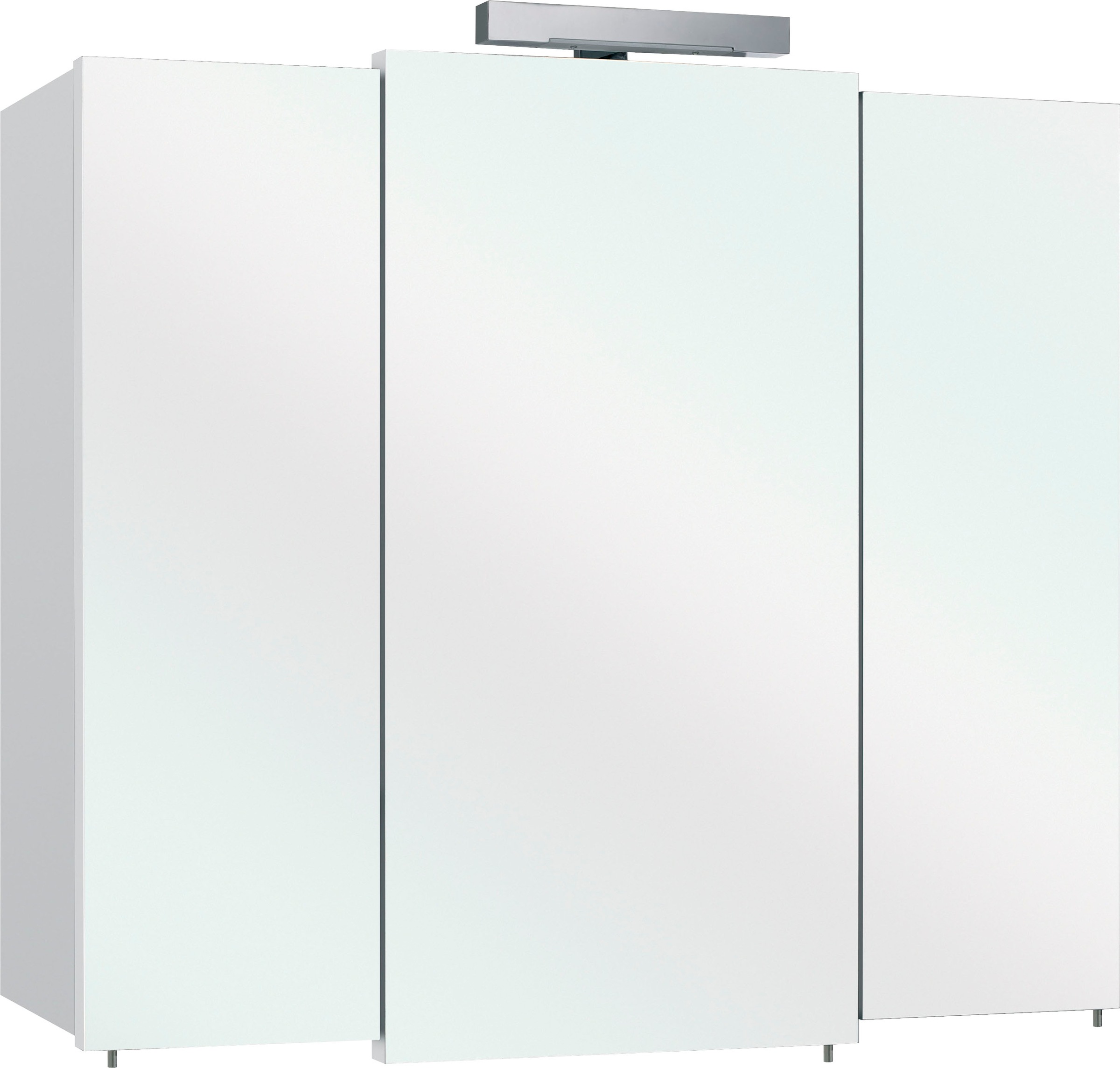 Saphir Badmöbel-Set »Quickset 5-teilig, Keramik-Waschtisch mit LED-Spiegelschrank«, (6 St.), mit Hochschrank, Unterschrank, Hängeschrank, 7 Türen, inkl. Türdämpfer
