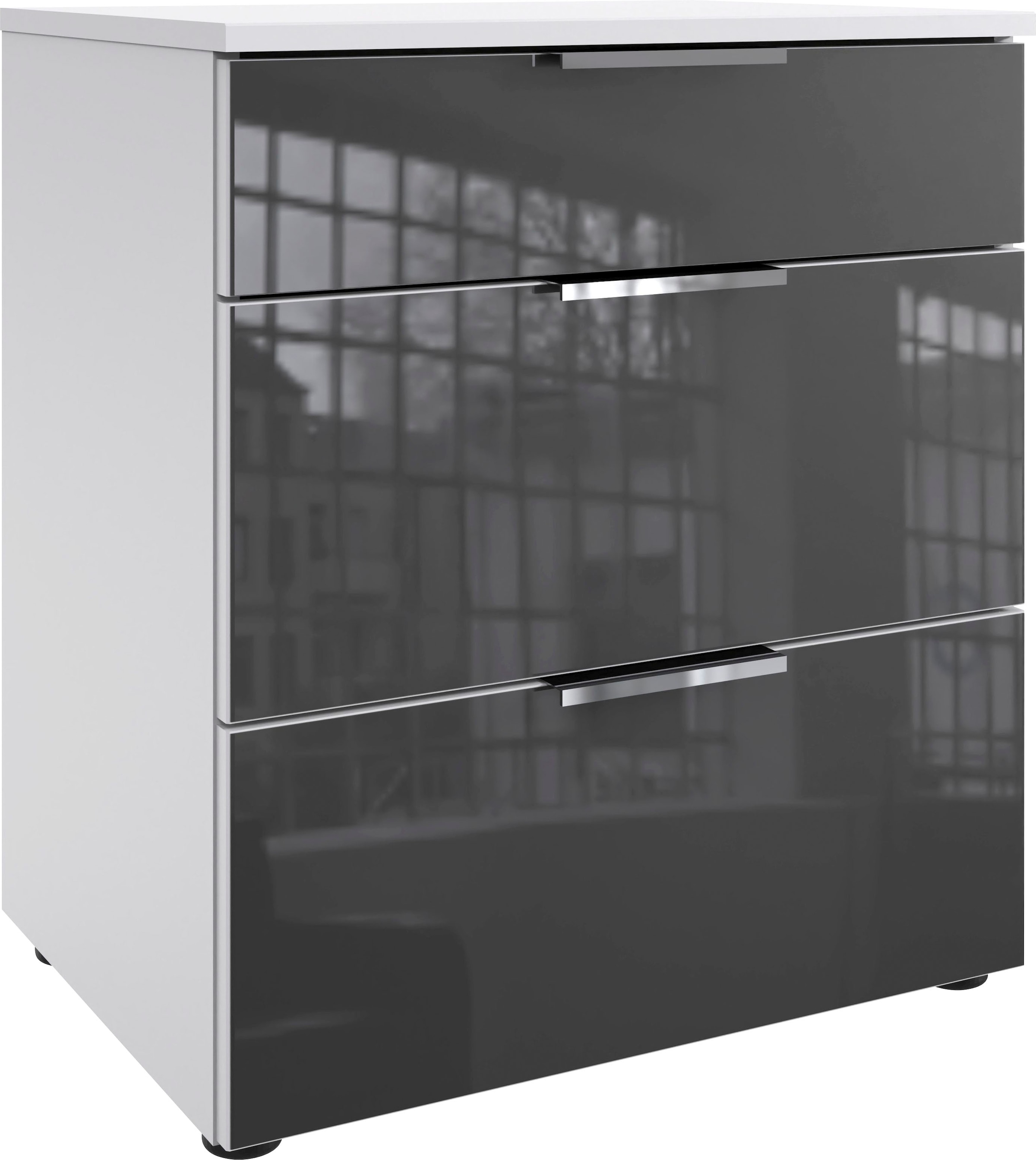 Wimex Nachtkommode "Level36 C by fresh to go", mit Glaselementen auf der Front, soft-close Funktion, 54cm breit