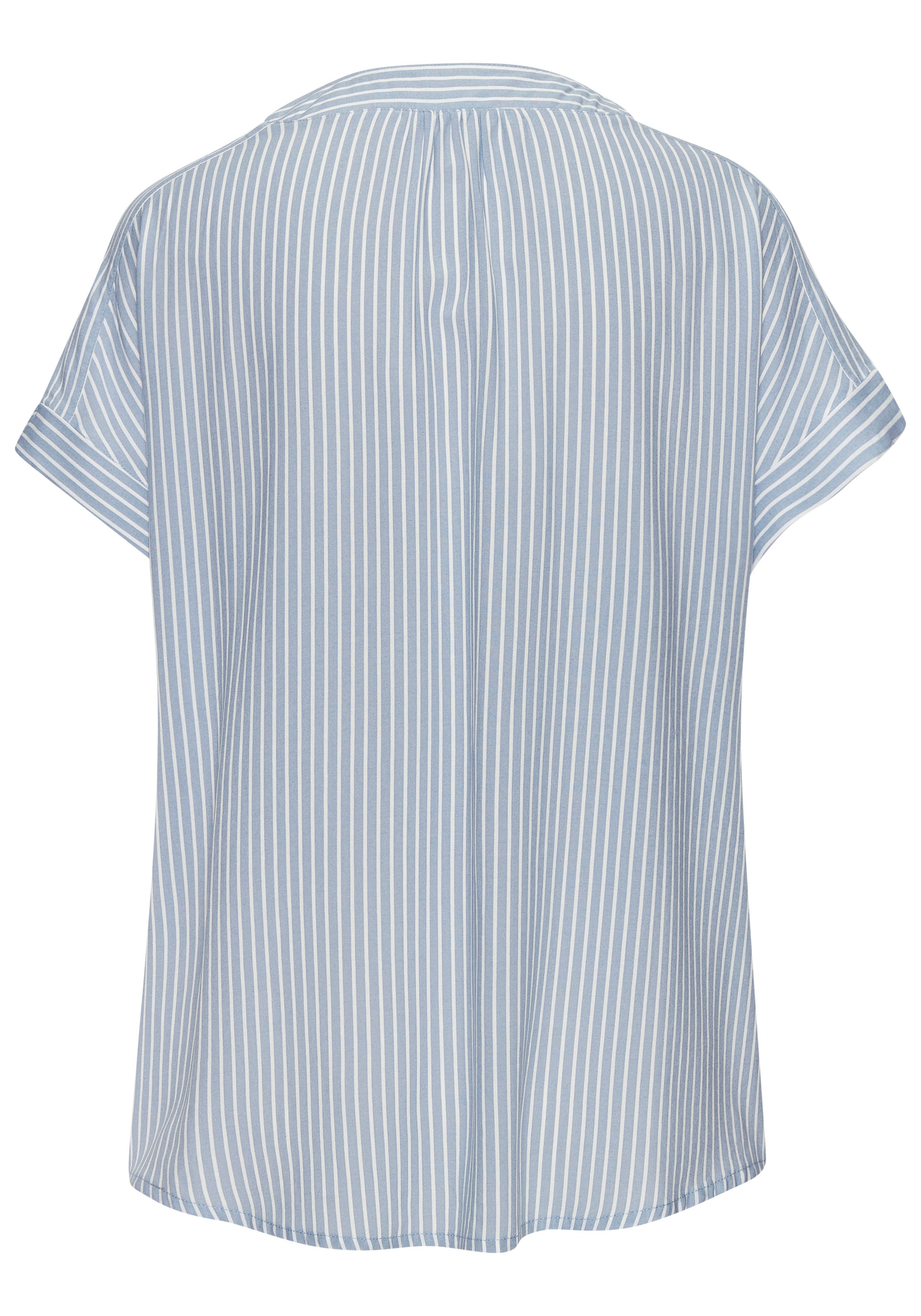 Vivance Women Short Sleeve Blouse Striped White/Blue 36/38 3