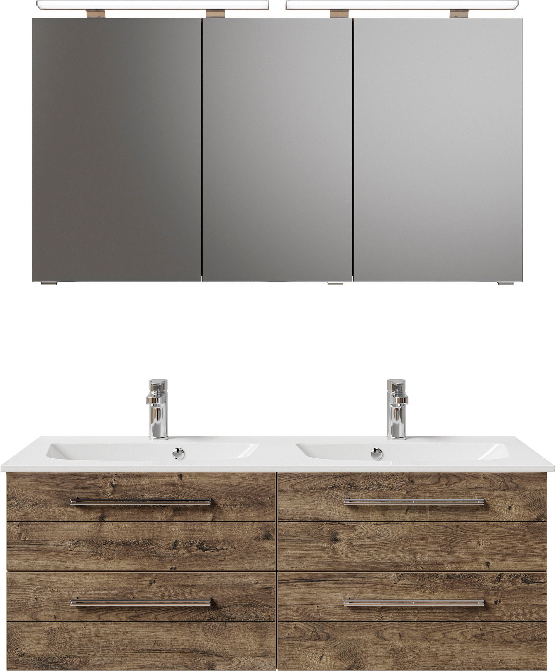 Saphir "Serie 6025 2-teilig Mineralmarmor-Waschtisch mit LED-Spiegelschrank günstig online kaufen