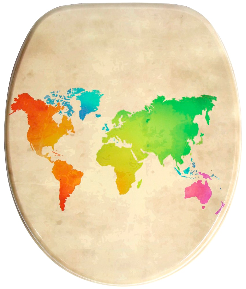 Sanilo WC-Sitz »International Map«, mit Absenkautomatik
