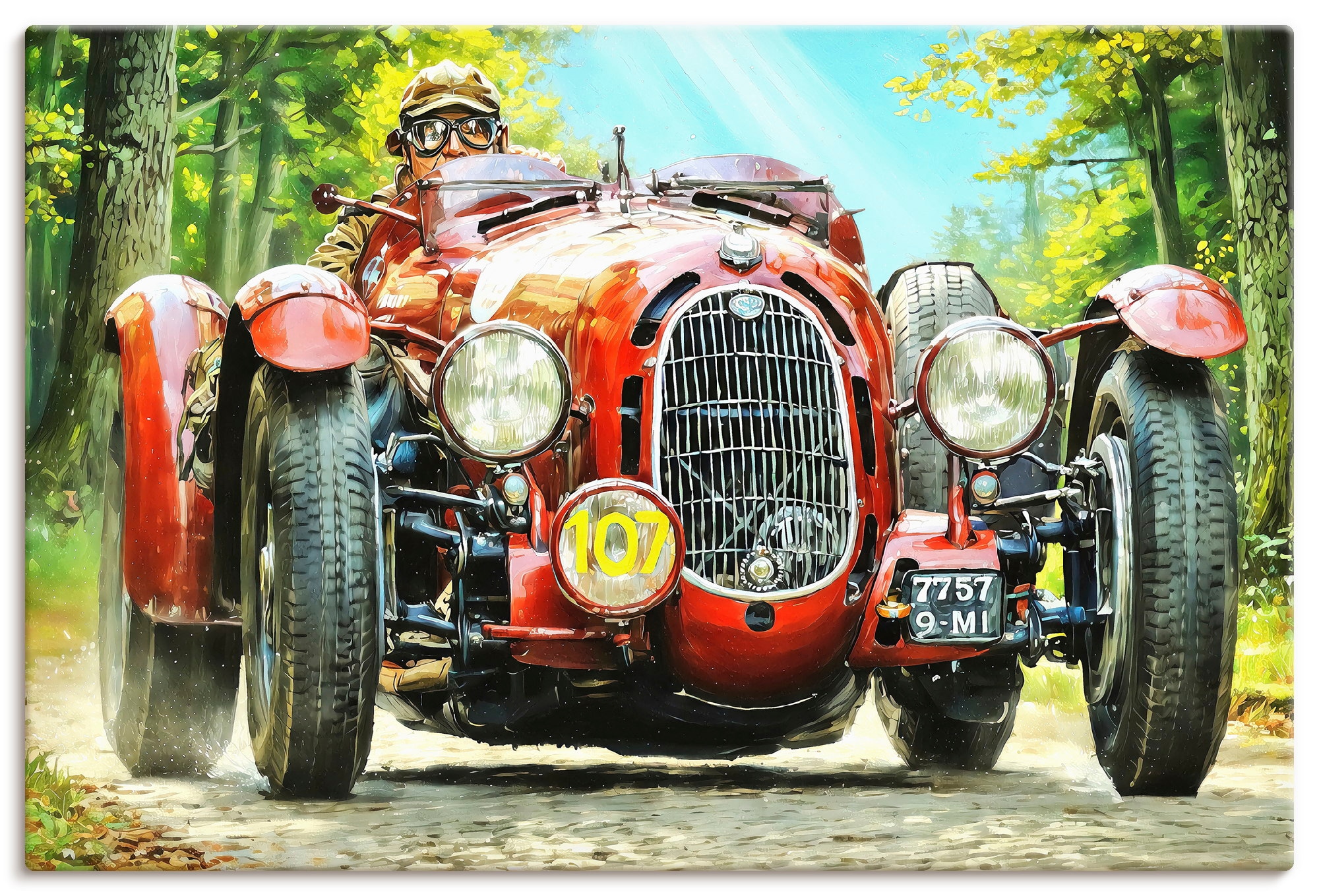 Artland Wandbild "Alfa Romeo 8C 2300 Monza" 1 Stk. tlg. als Alubild, Leinwandbild, Poster, Wandaufkleber in verschied. Größen