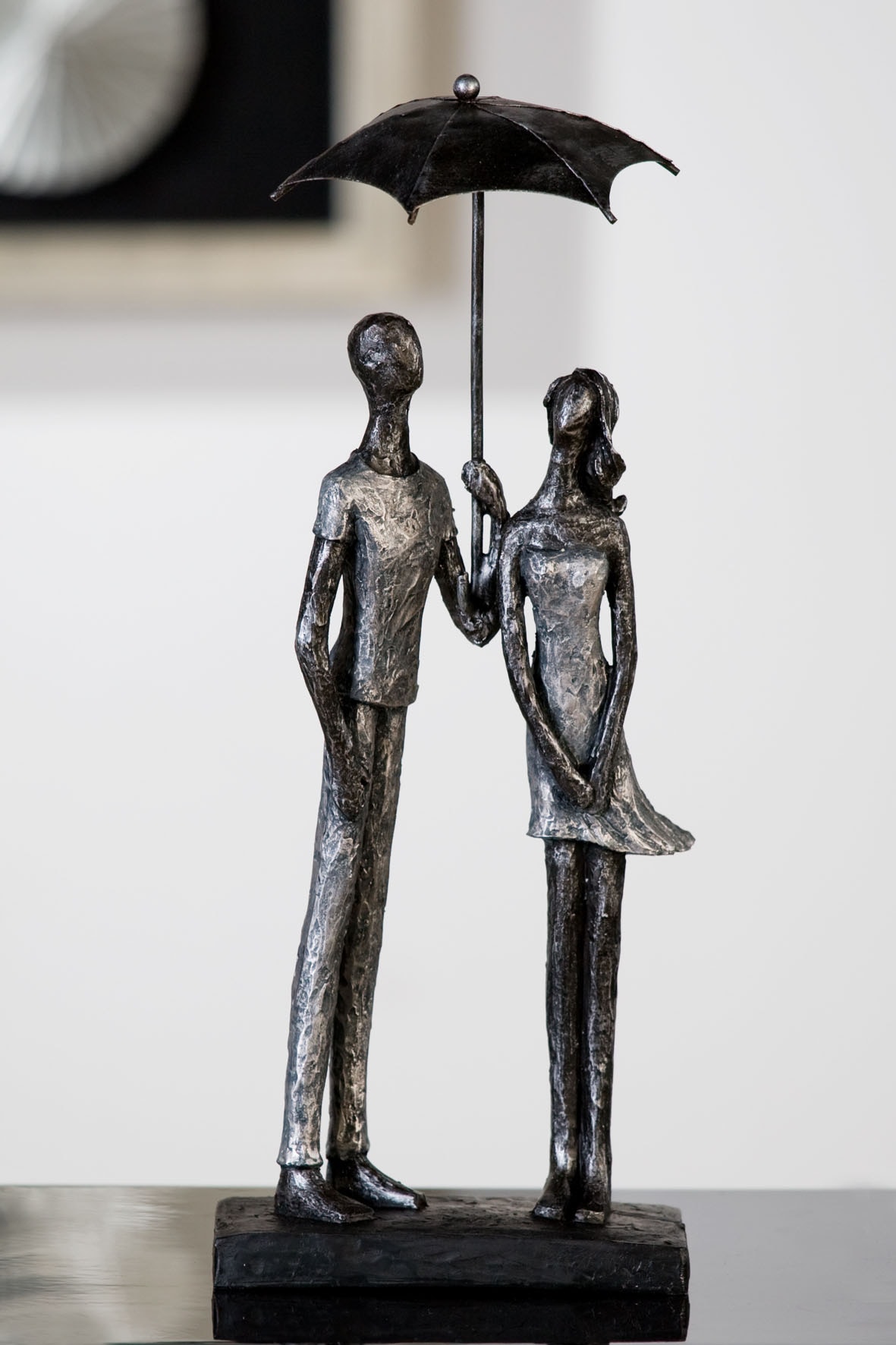 Casablanca by Gilde Dekofigur "Skulptur Umbrella, silber", Dekoobjekt, Höhe günstig online kaufen