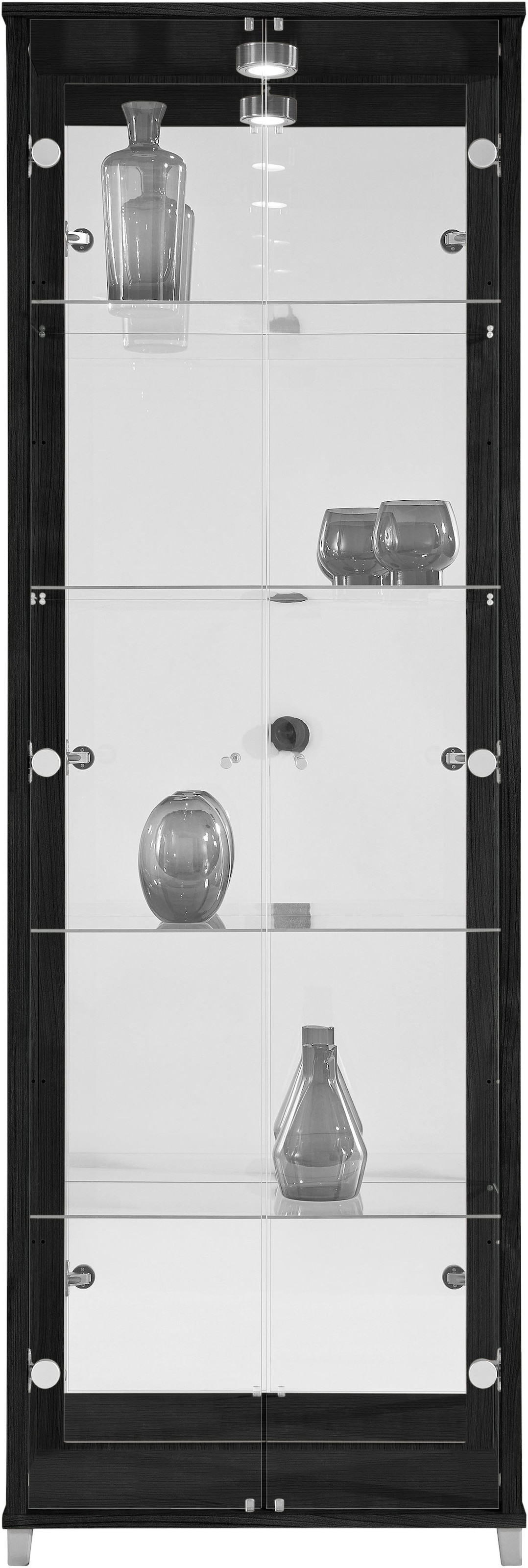 fif möbel Vitrine »OPTIMA«, Standvitrine, Vitrinenschrank, Glasvitrine, Sammlervitrine, LED