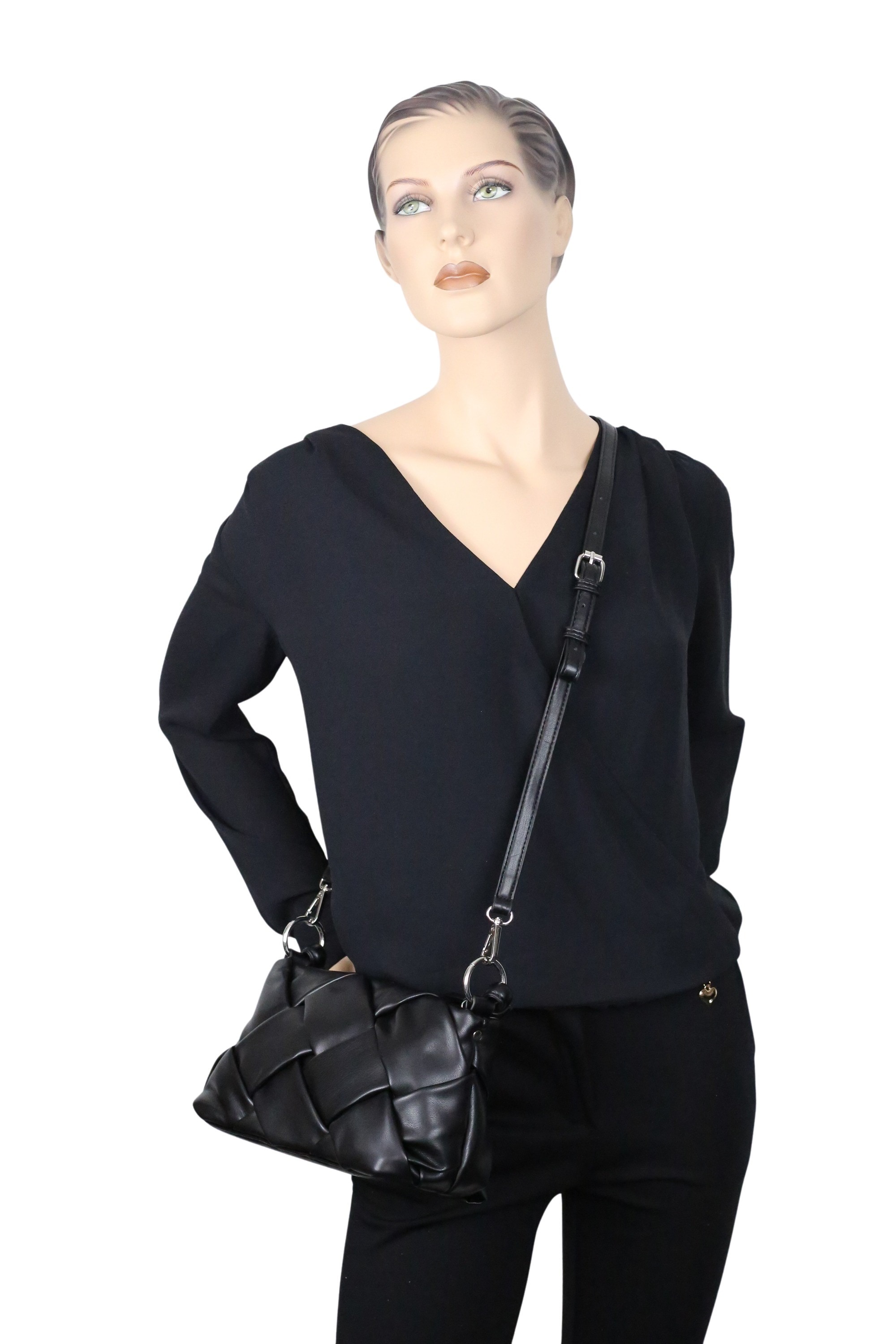 COLLEZIONE ALESSANDRO Schultertasche »Giorgia«, Elegante Flechttasche mit Trageriemen
