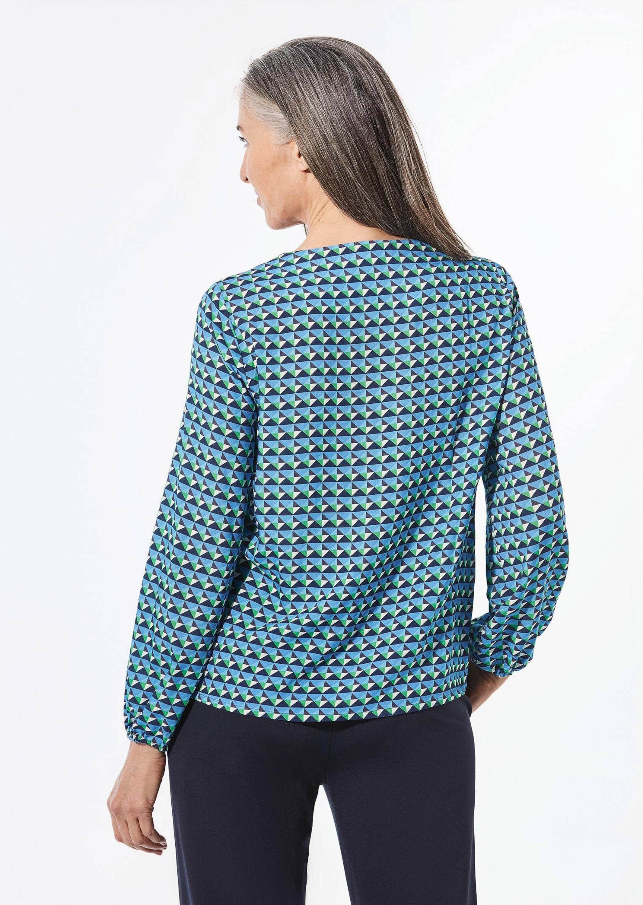 GOLDNER Kurzarmbluse »Druckbluse Druckbluse aus reiner Viskose«