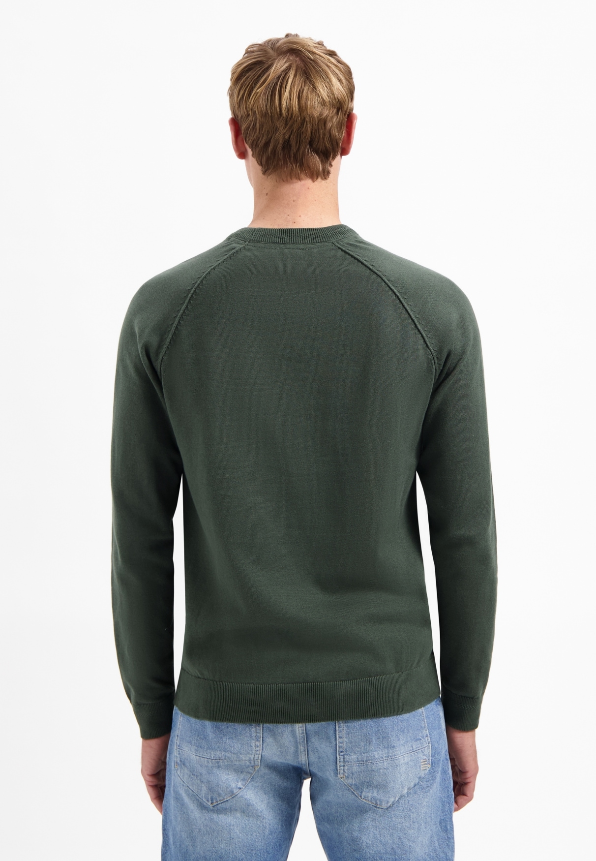 NO EXCESS V-Ausschnitt-Pullover »No Excess Waffelstrickpullover«