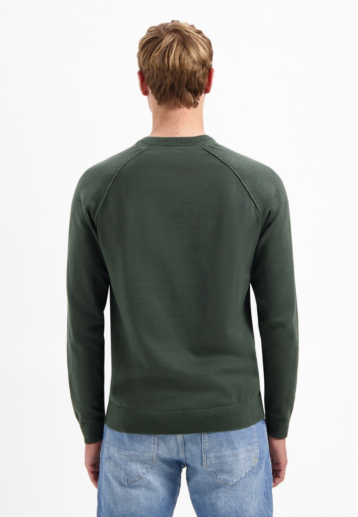 NO EXCESS V-Ausschnitt-Pullover "No Excess Waffelstrickpullover" günstig online kaufen